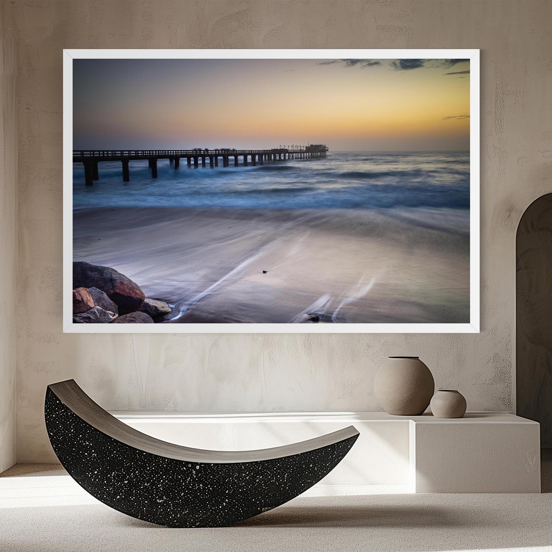 Leinwandbild Empty Pretty Beach mockup 8