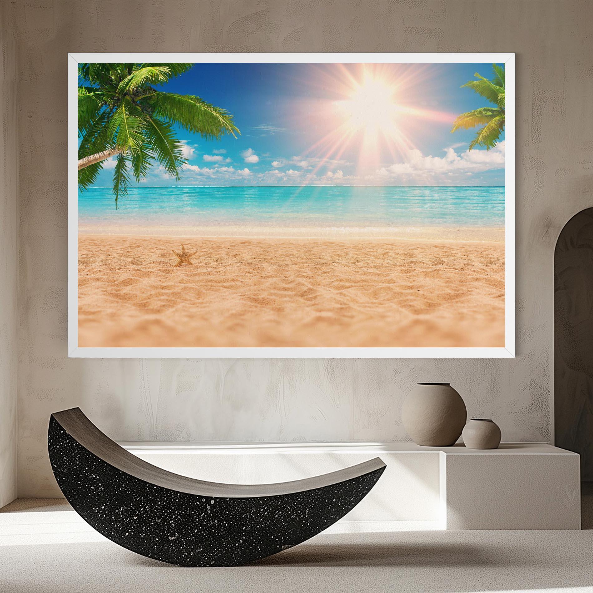 Leinwandbild Exotic Beach Ocean mockup 8