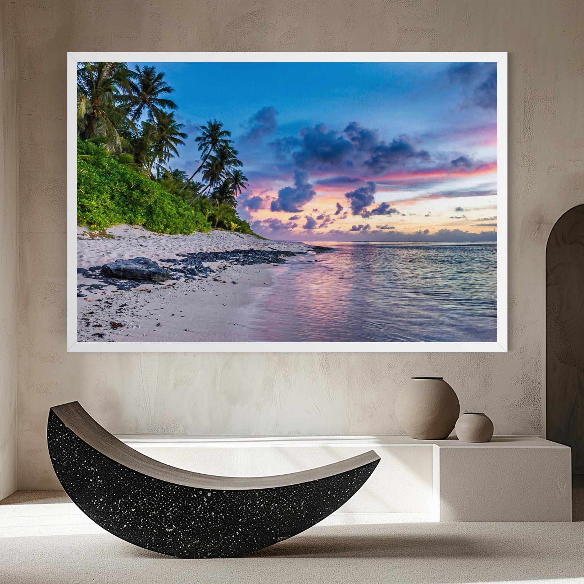 Leinwandbild Purple Blue Beach mockup 8