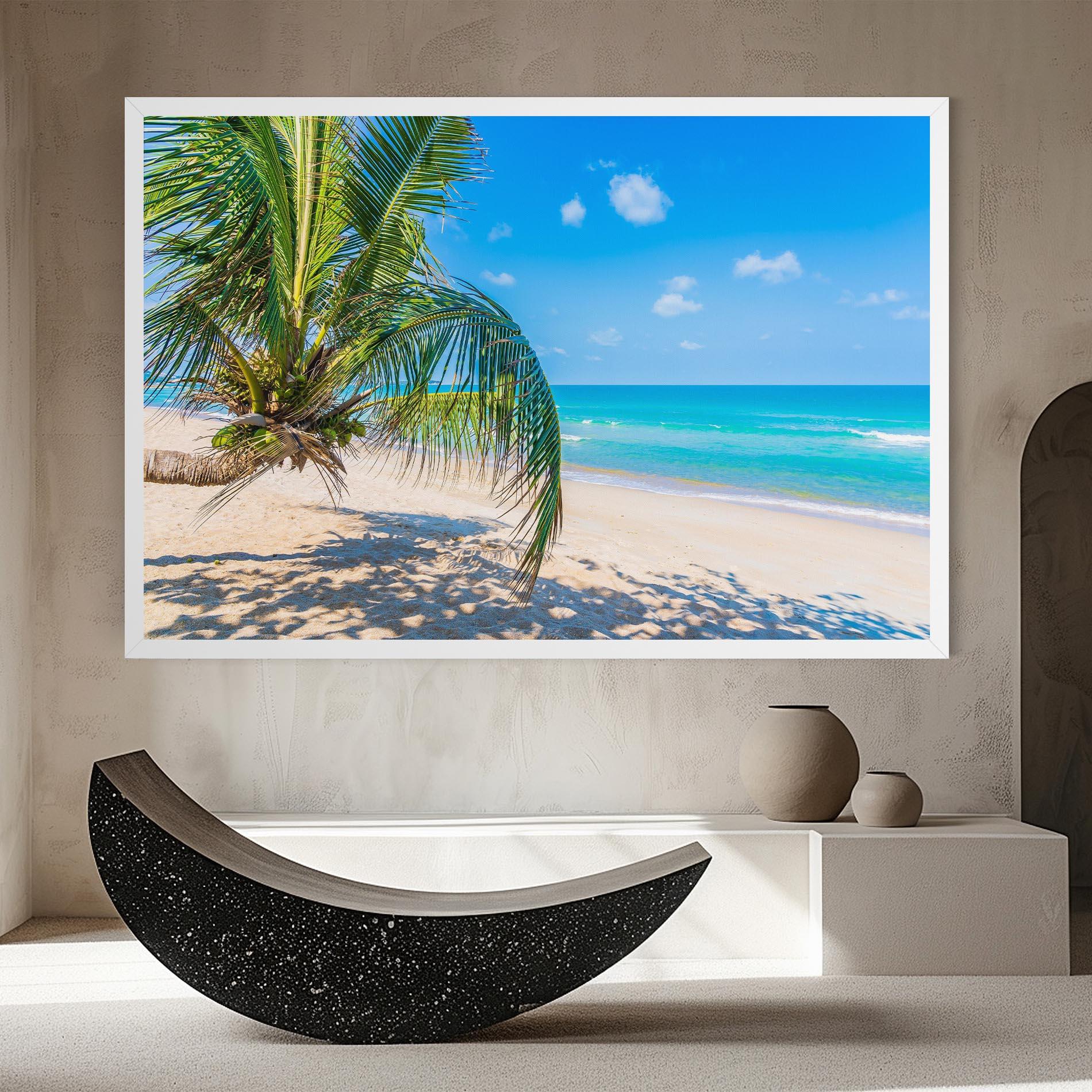 Leinwandbild Tropical Beach View mockup 8