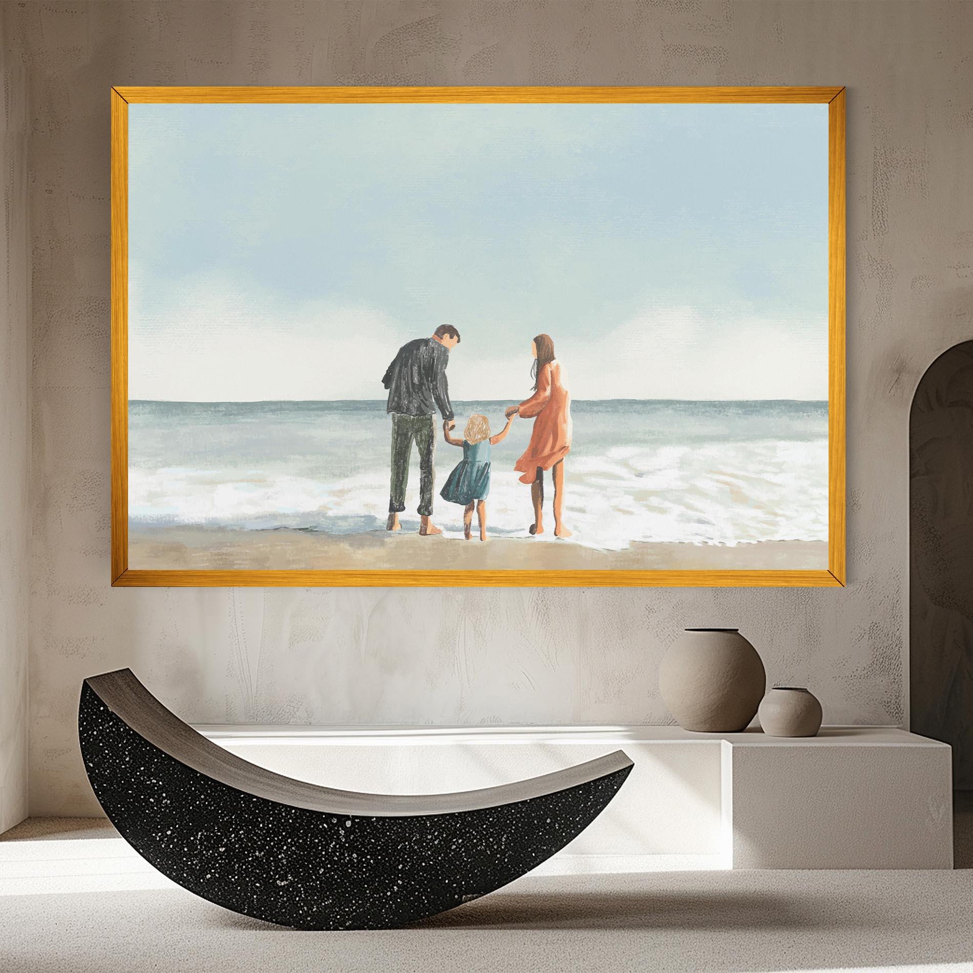 Leinwandbild Beach Family mockup 8