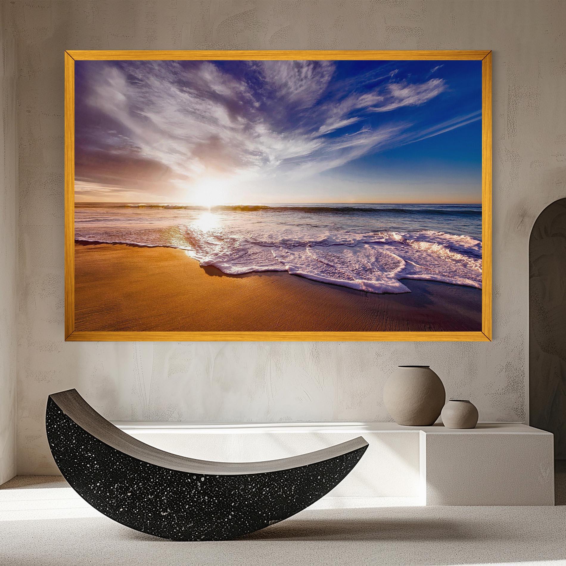 Leinwandbild Beach Sunrise mockup 8