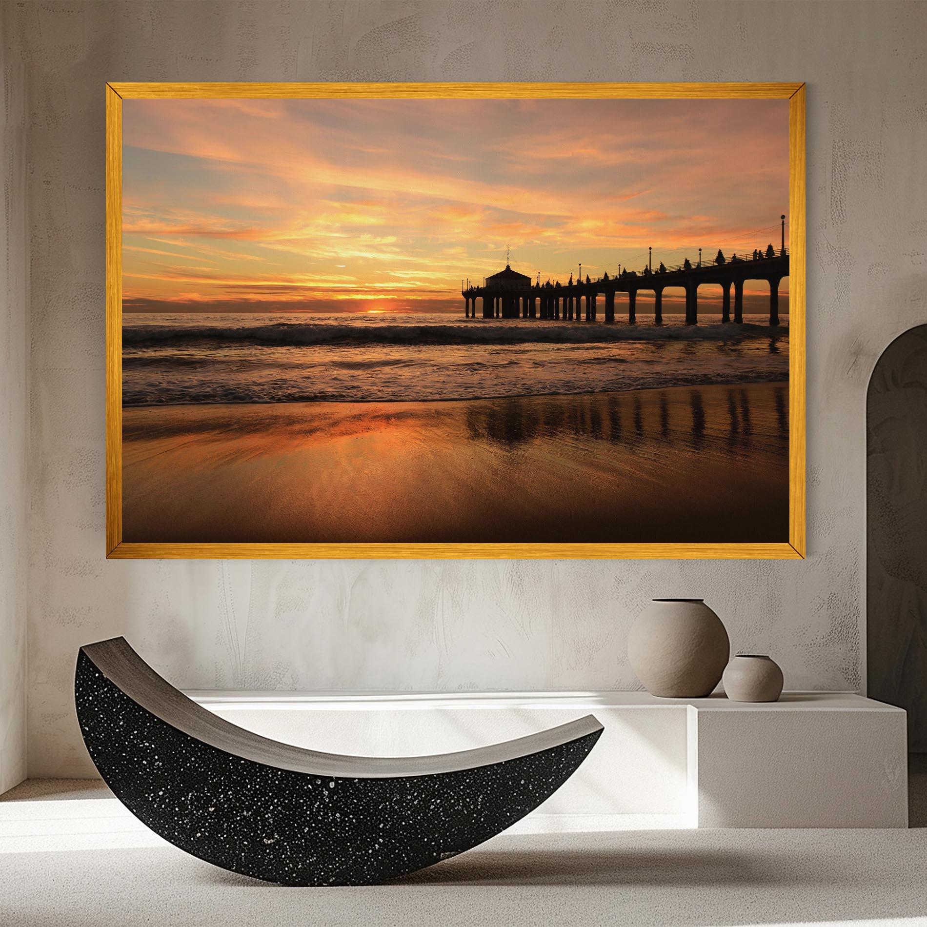 Leinwandbild Beach Sunset View mockup 8