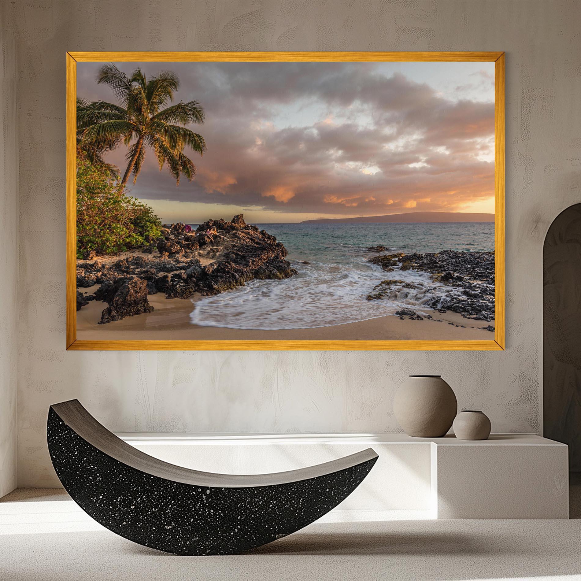 Leinwandbild Beautiful Beach Landscape mockup 8