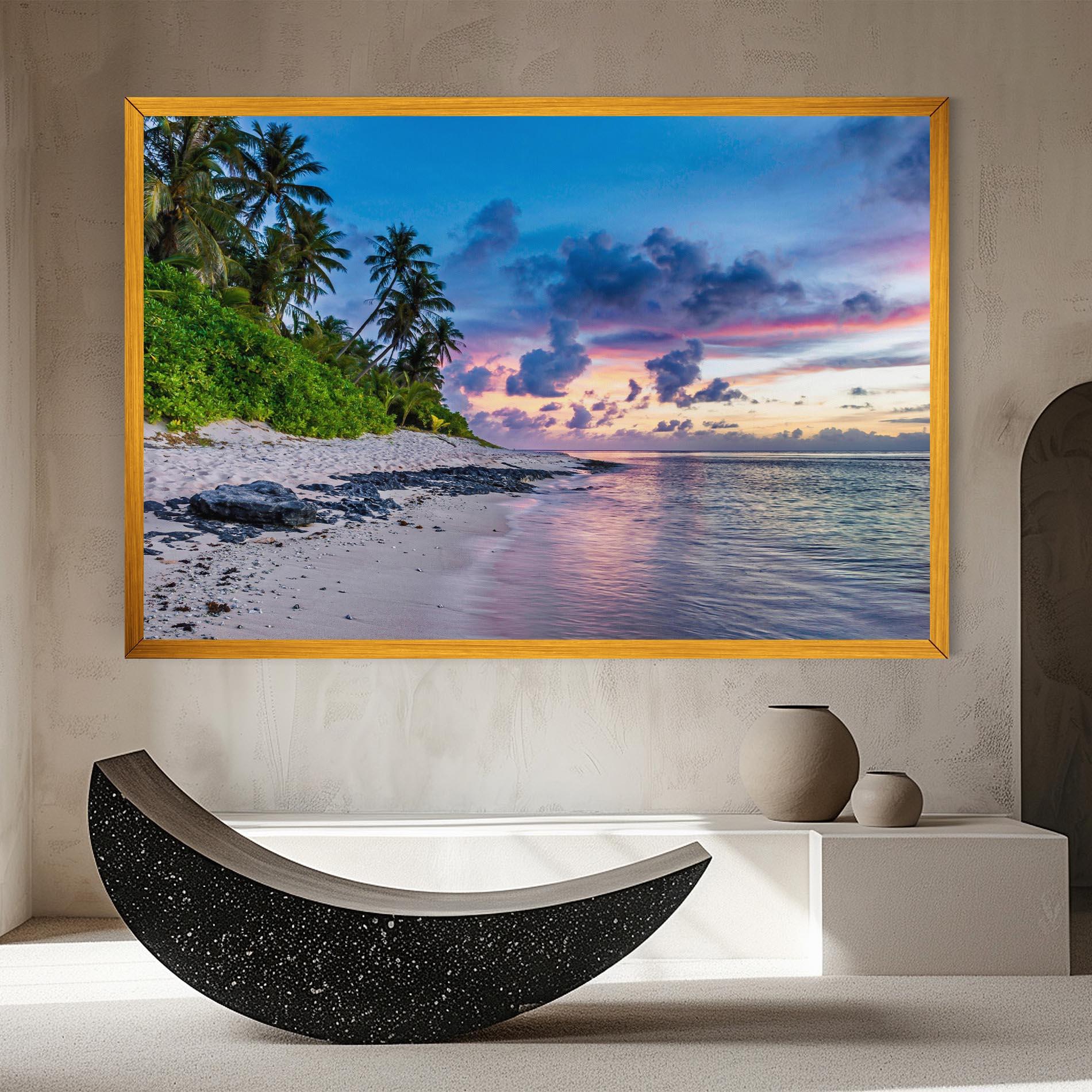 Leinwandbild Purple Blue Beach mockup 8