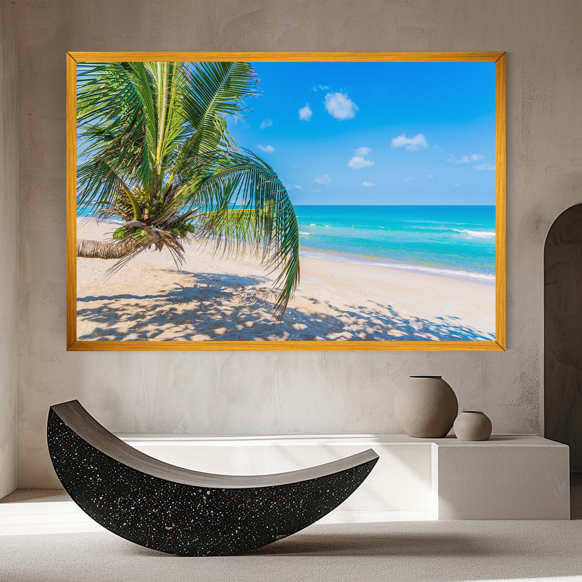 Leinwandbild Tropical Beach View mockup 8