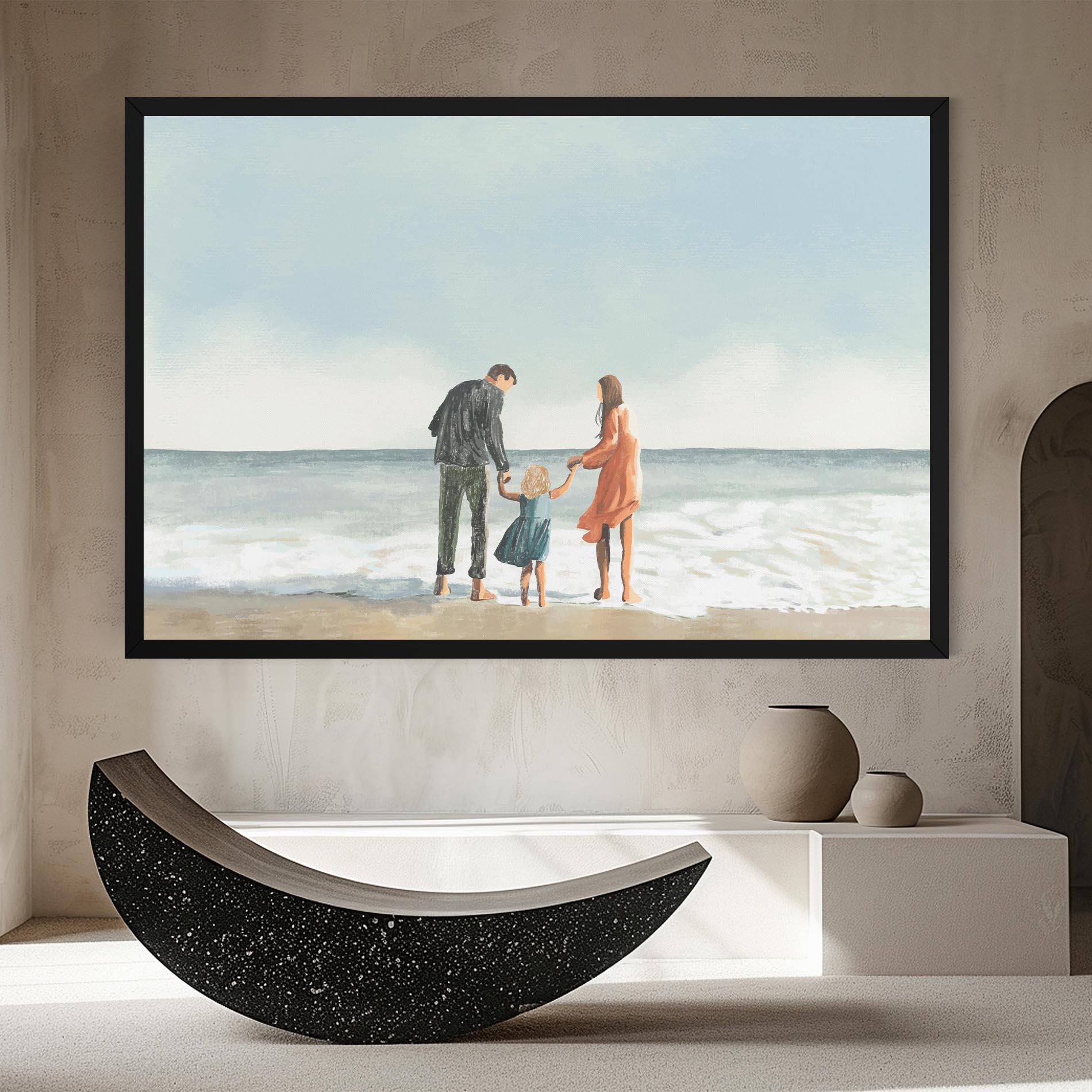 Leinwandbild Beach Family mockup 8