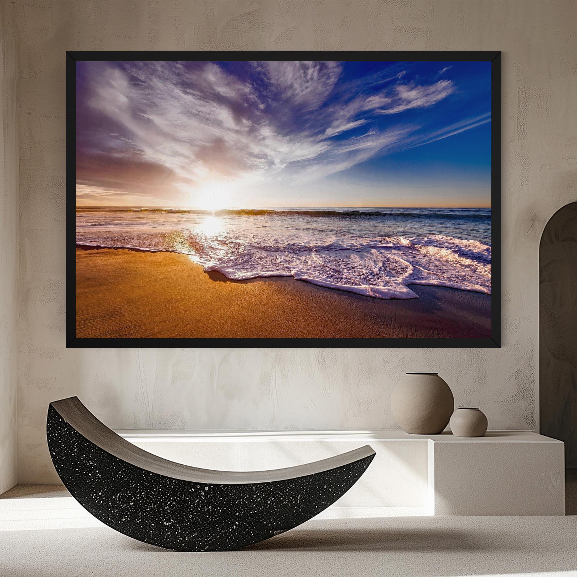 Leinwandbild Beach Sunrise mockup 8