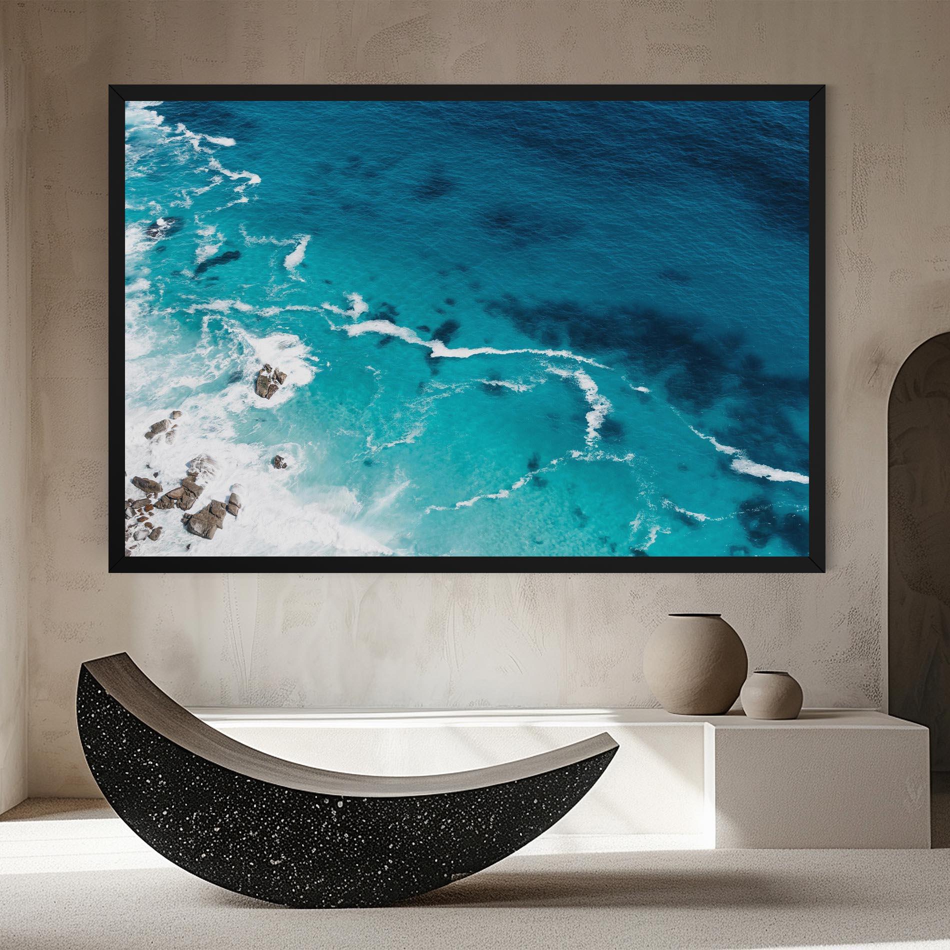 Leinwandbild Blue Water Beach mockup 8