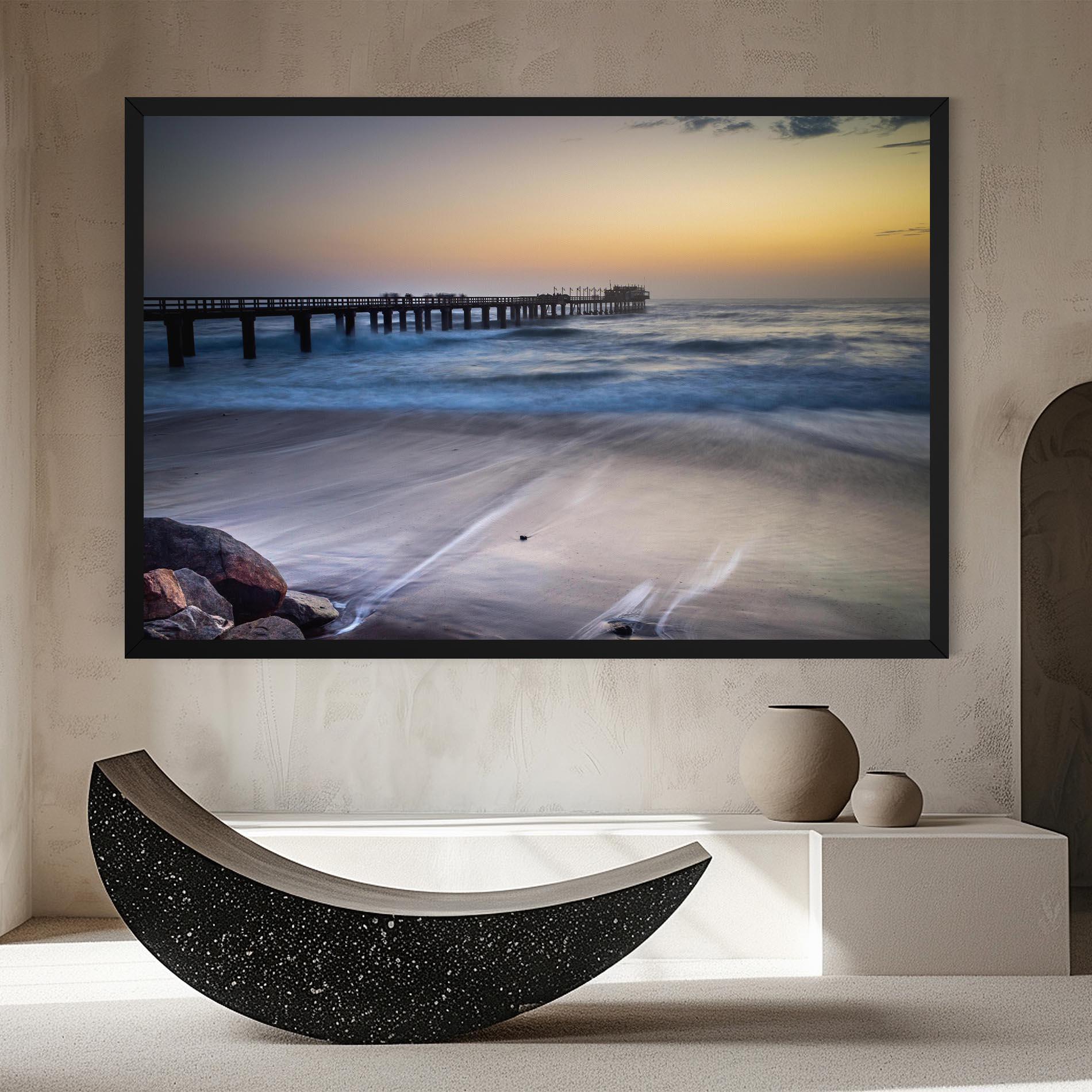 Leinwandbild Empty Pretty Beach mockup 8