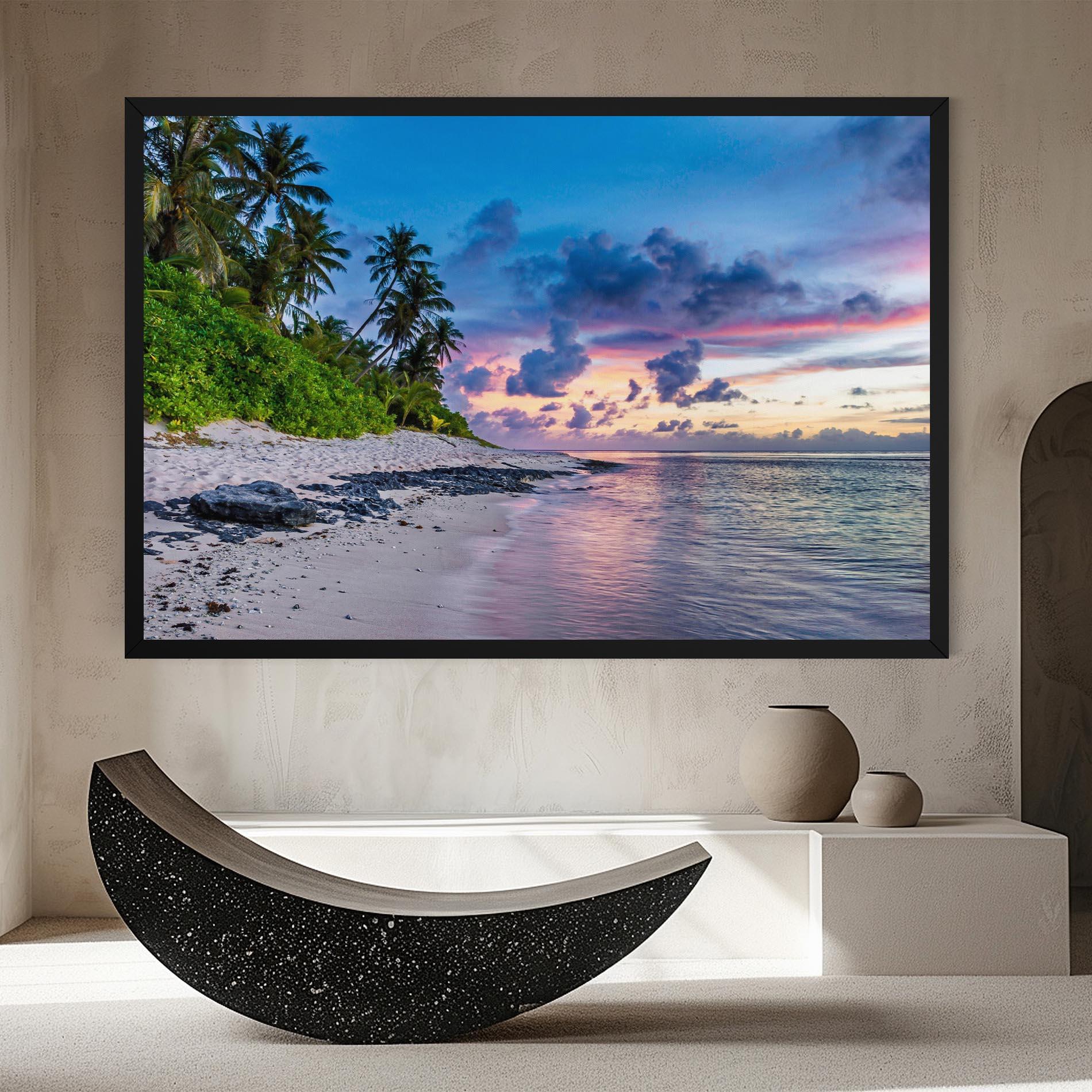 Leinwandbild Purple Blue Beach mockup 8