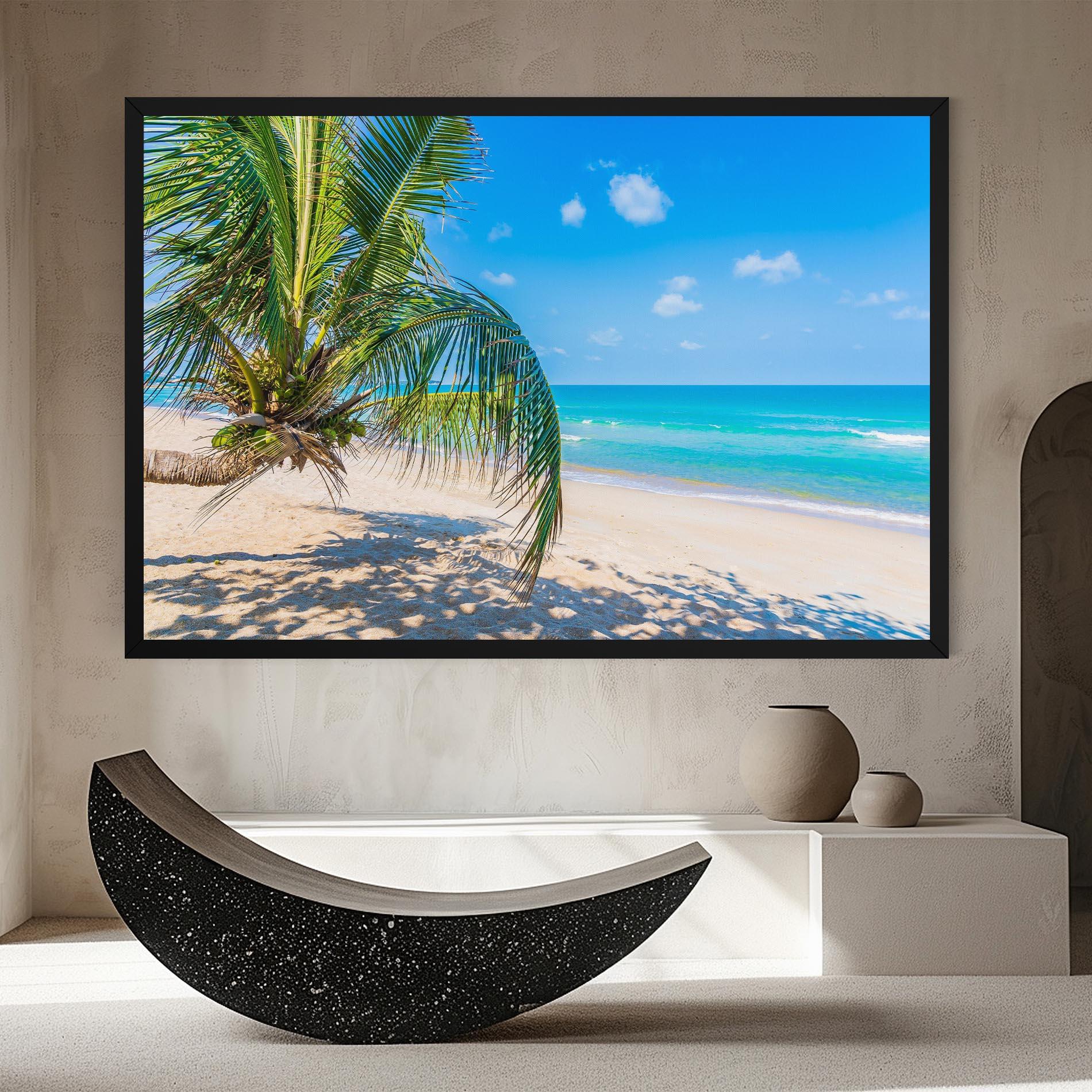 Leinwandbild Tropical Beach View mockup 8