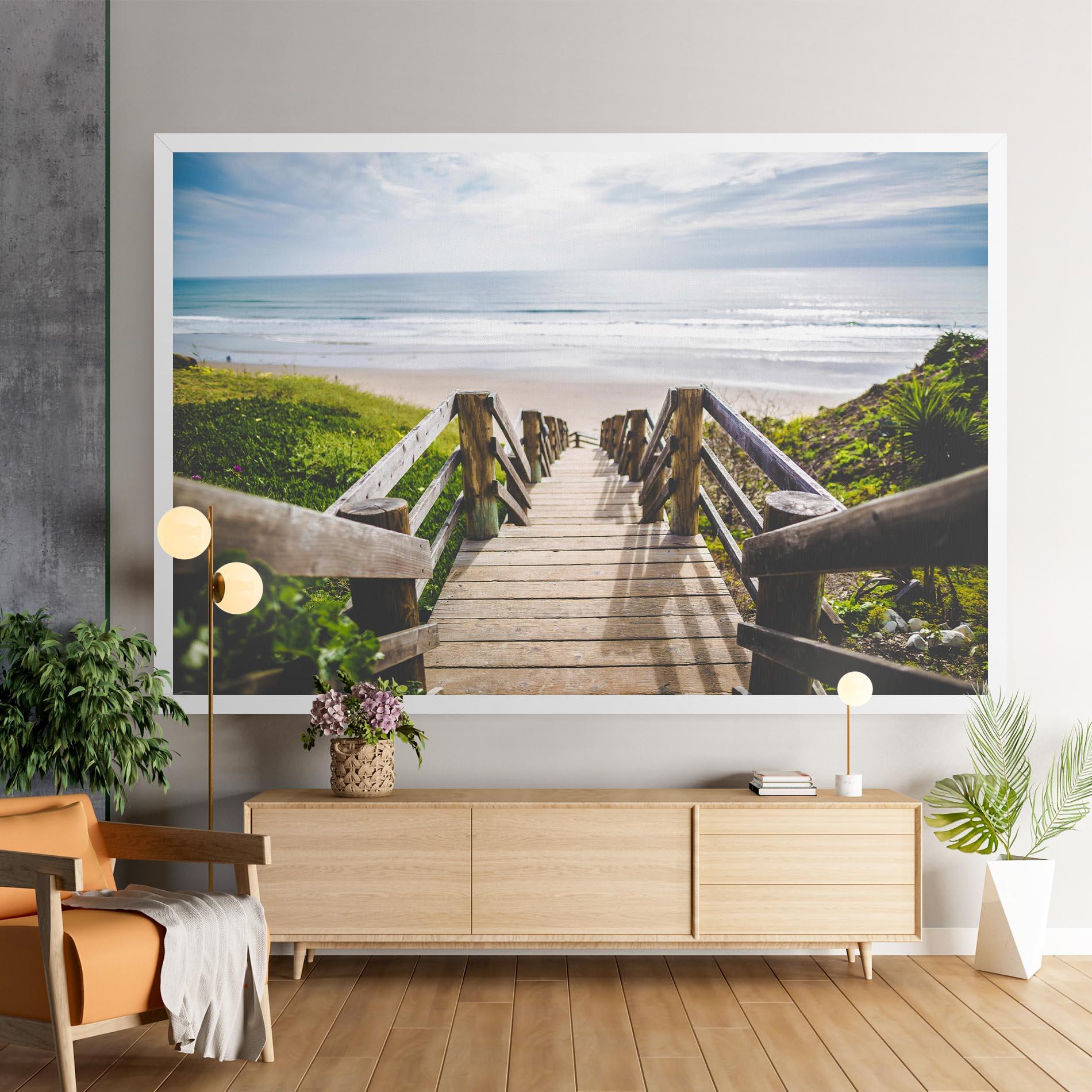 Leinwandbild Beach Road mockup 9