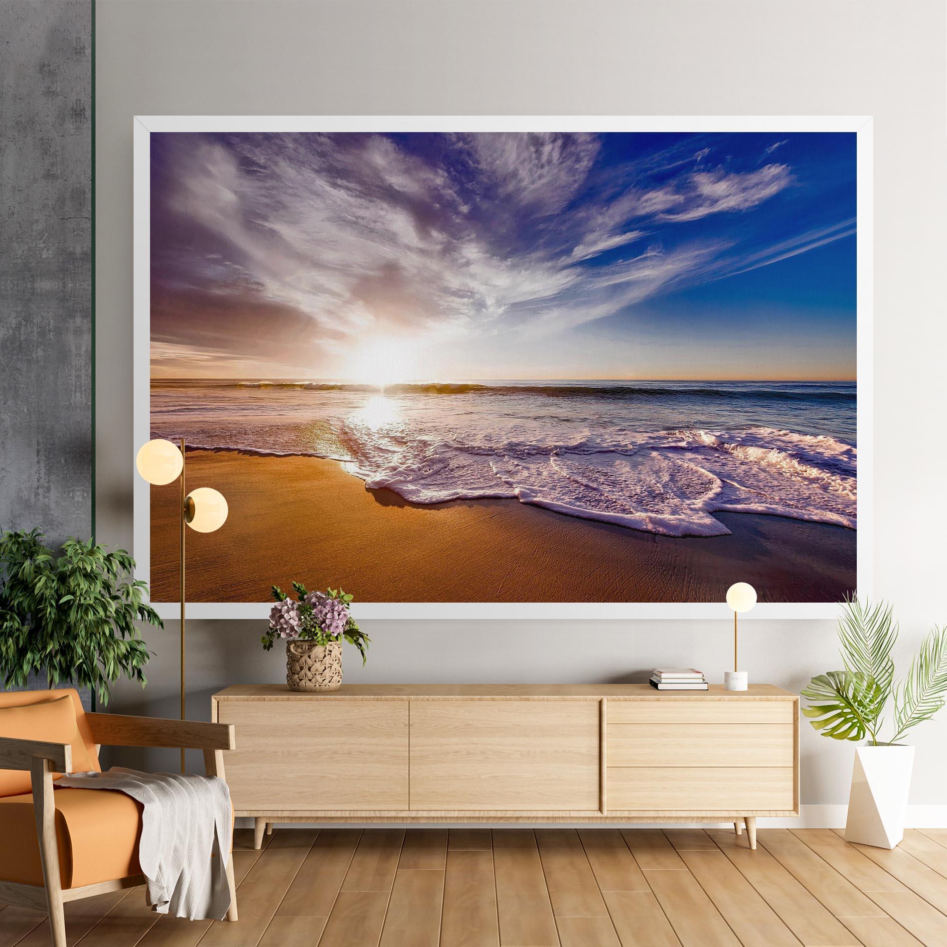 Leinwandbild Beach Sunrise mockup 9