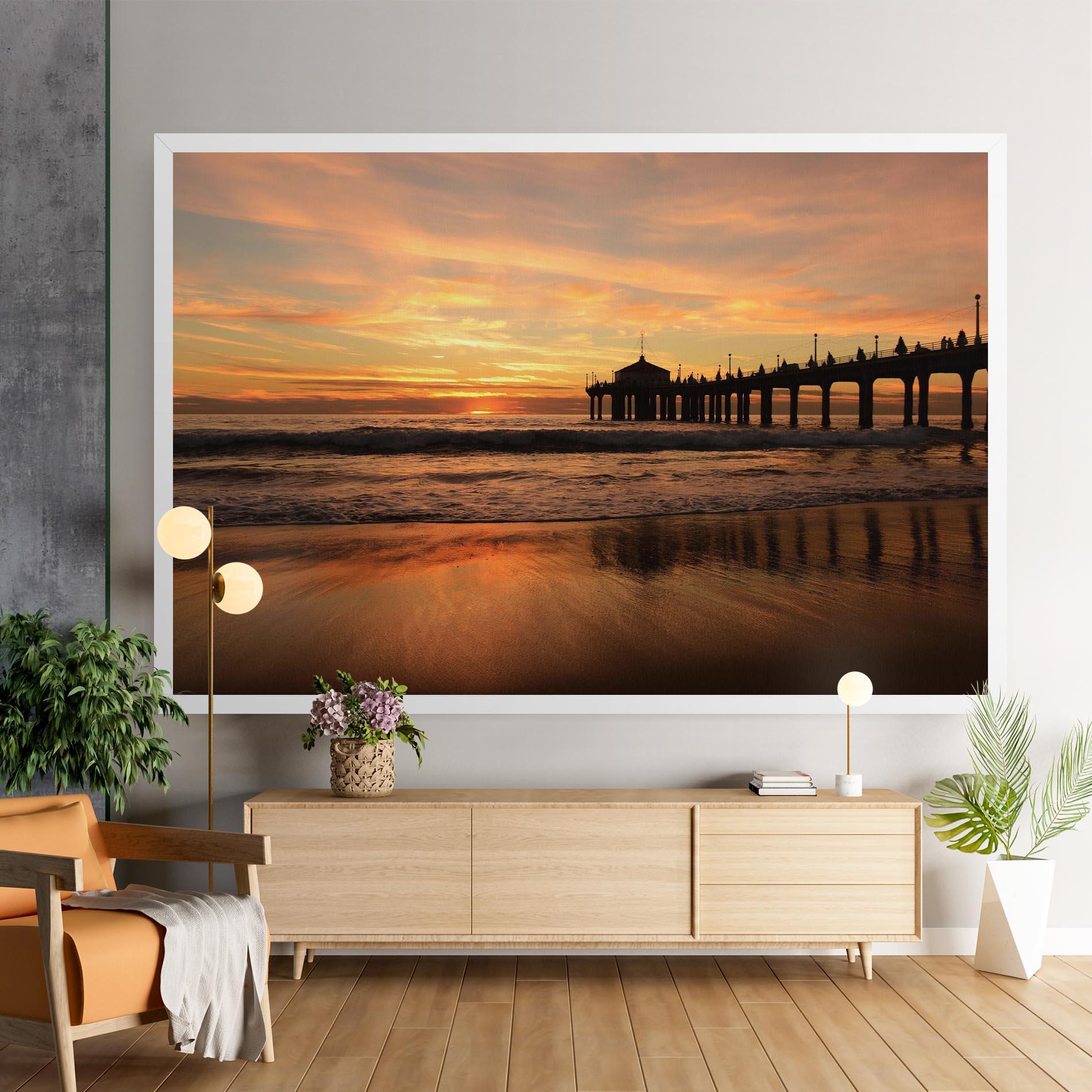 Leinwandbild Beach Sunset View mockup 9