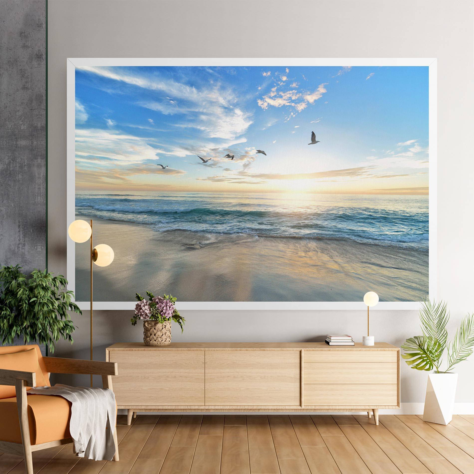 Leinwandbild Beautiful Beach mockup 9