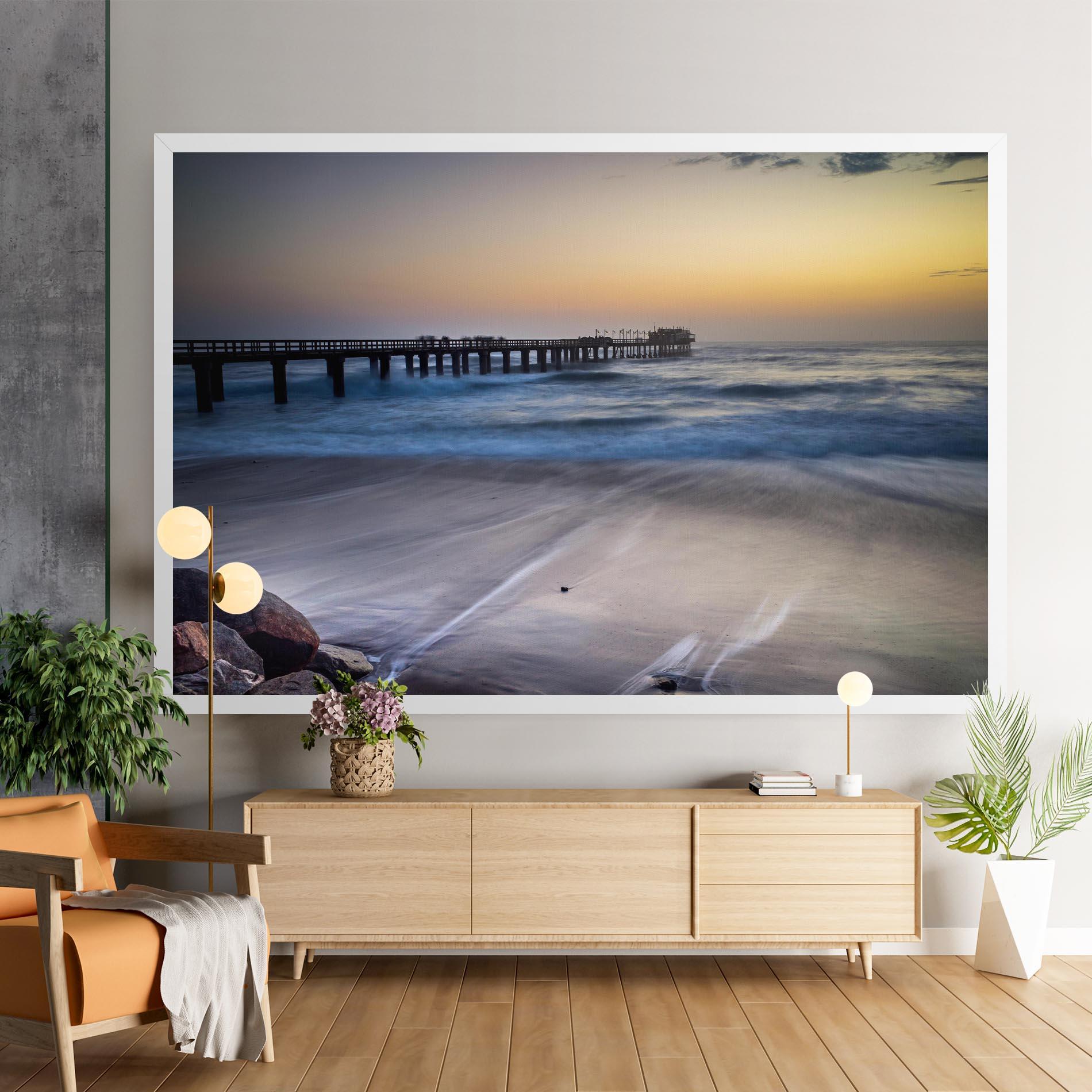 Leinwandbild Empty Pretty Beach mockup 9