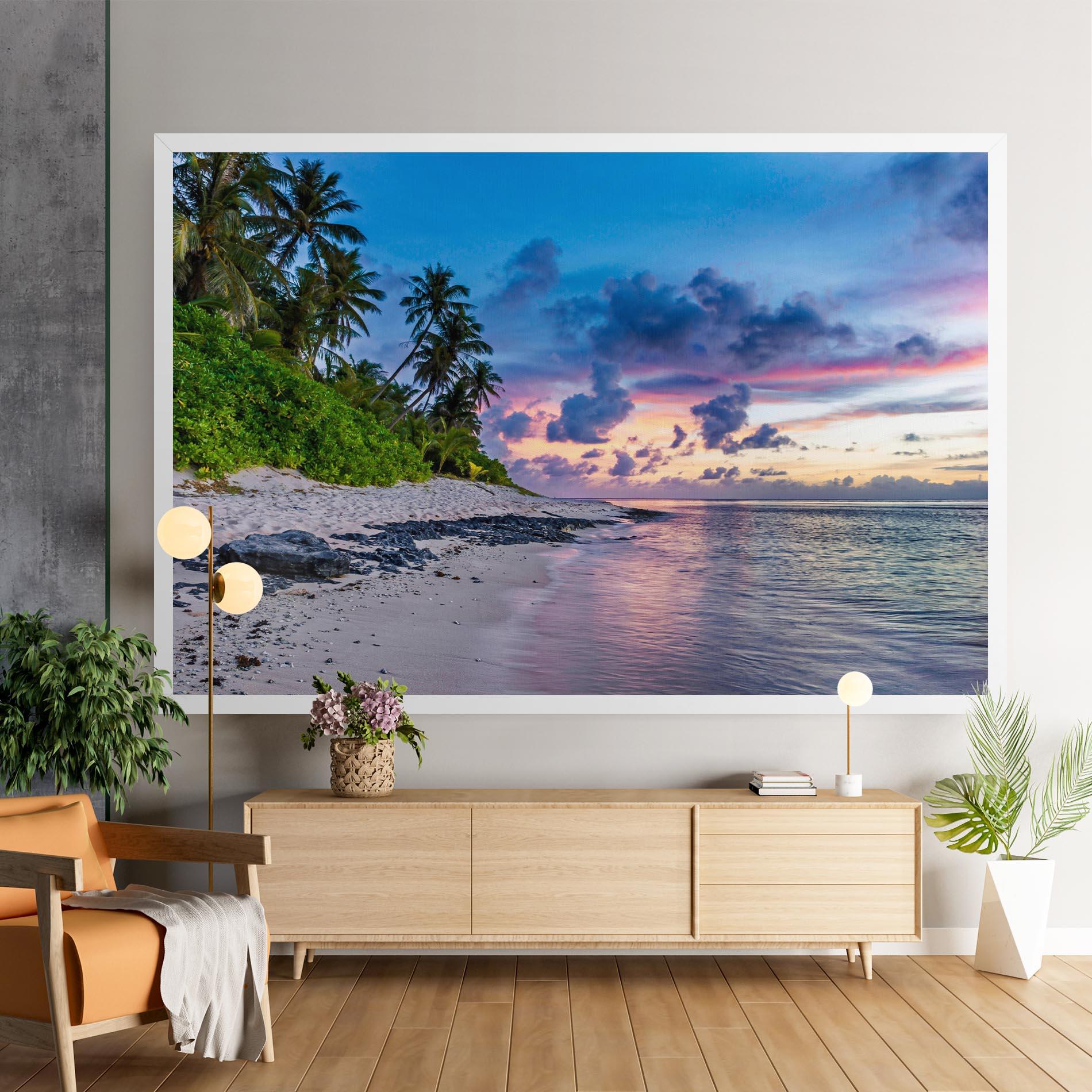 Leinwandbild Purple Blue Beach mockup 9
