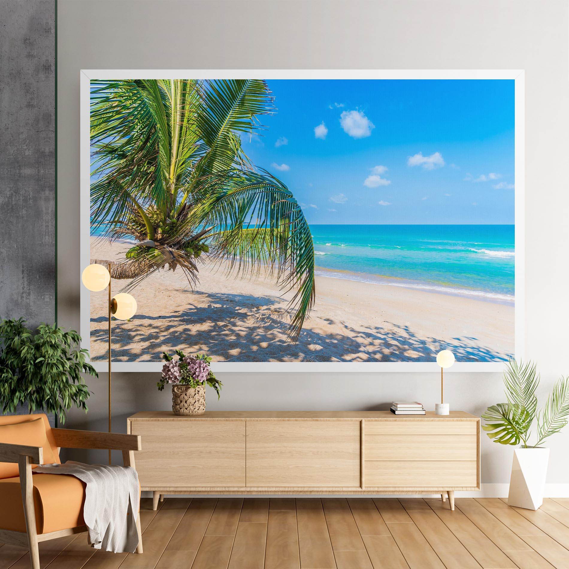 Leinwandbild Tropical Beach View mockup 9
