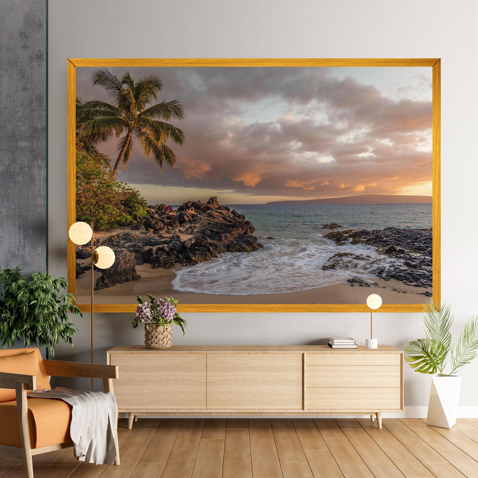 Leinwandbild Beautiful Beach Landscape mockup 9