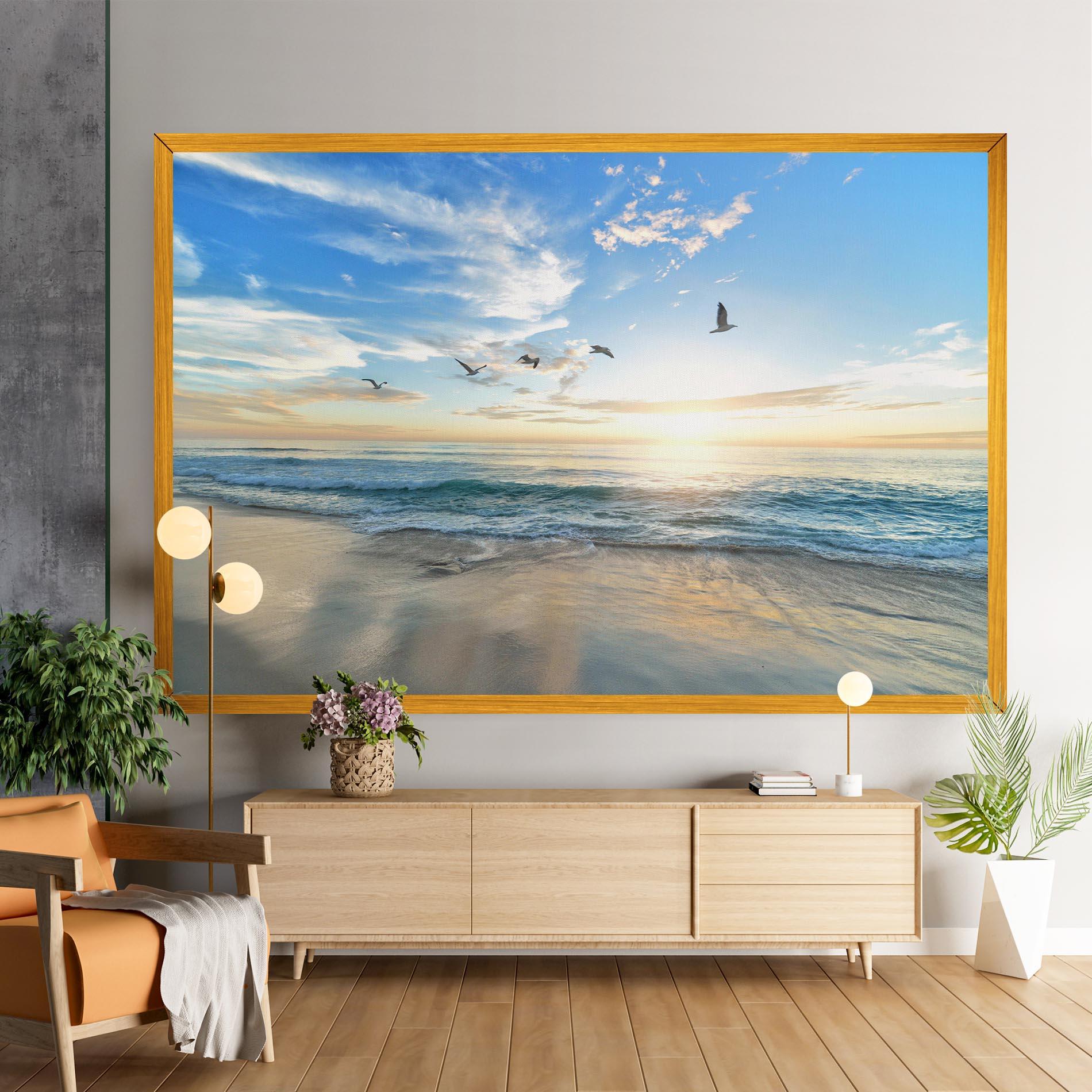 Leinwandbild Beautiful Beach mockup 9