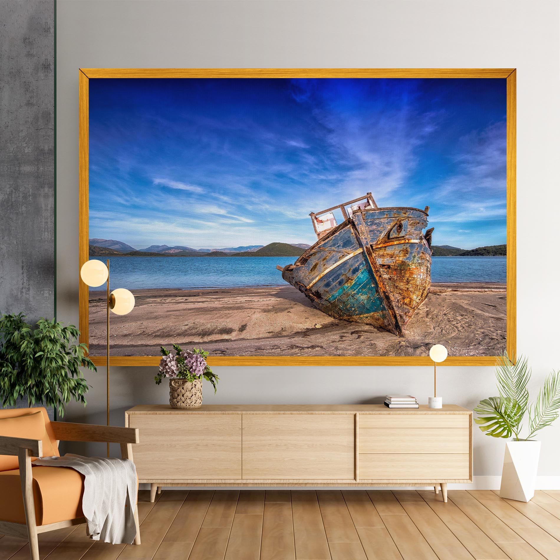 Boat Blue Sky mockup 9