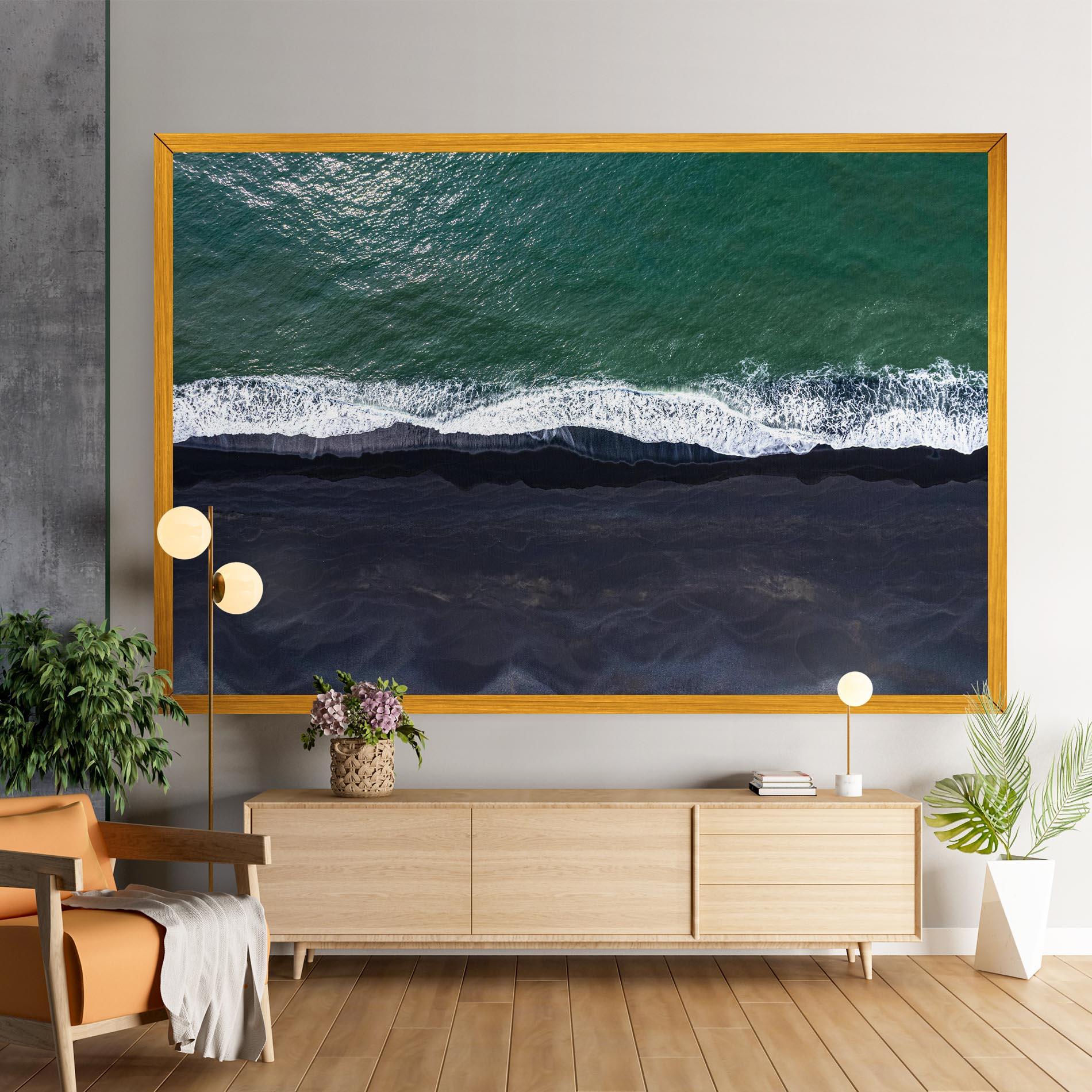 Leinwandbild Green Blue Beach mockup 9