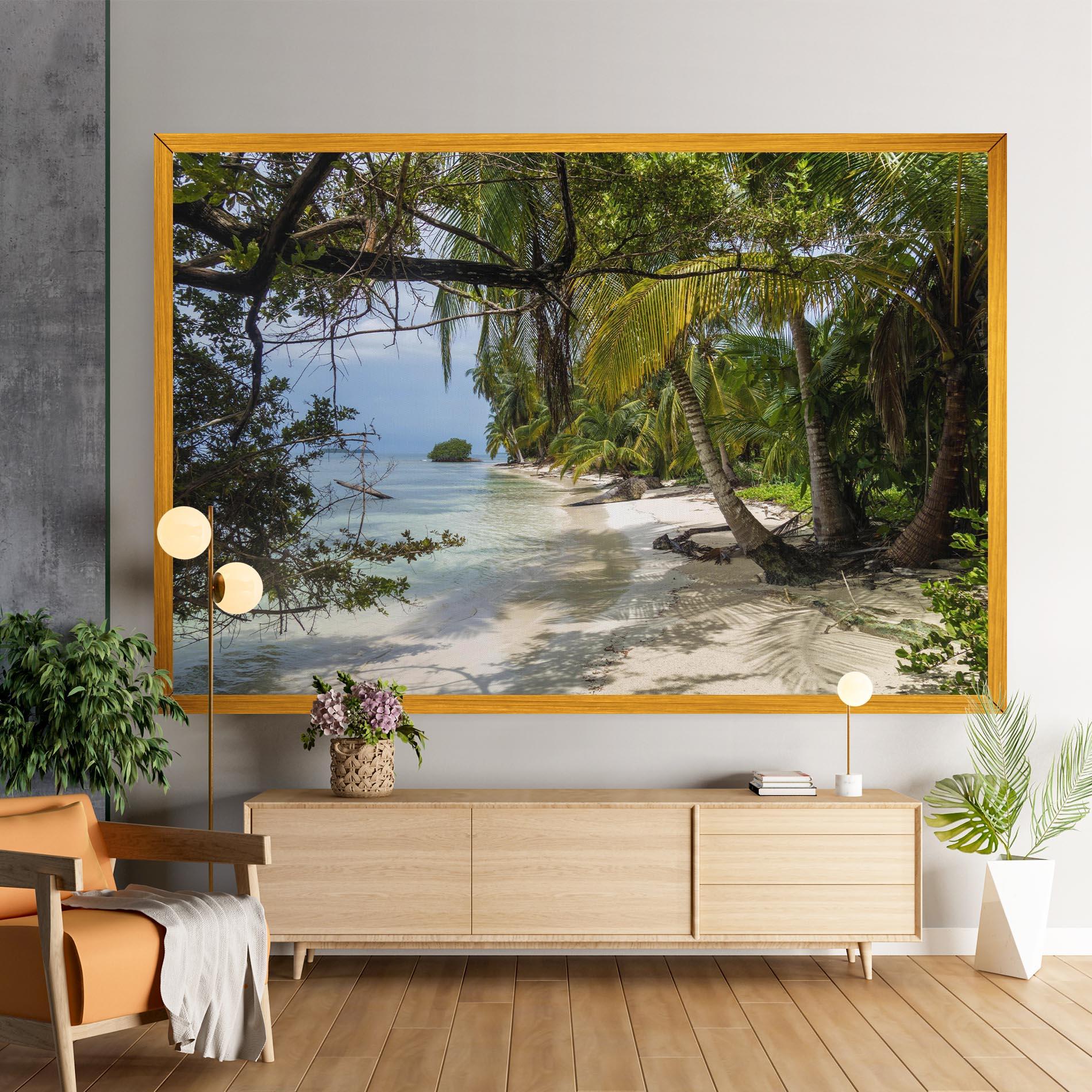 Leinwandbild Island Beach mockup 9