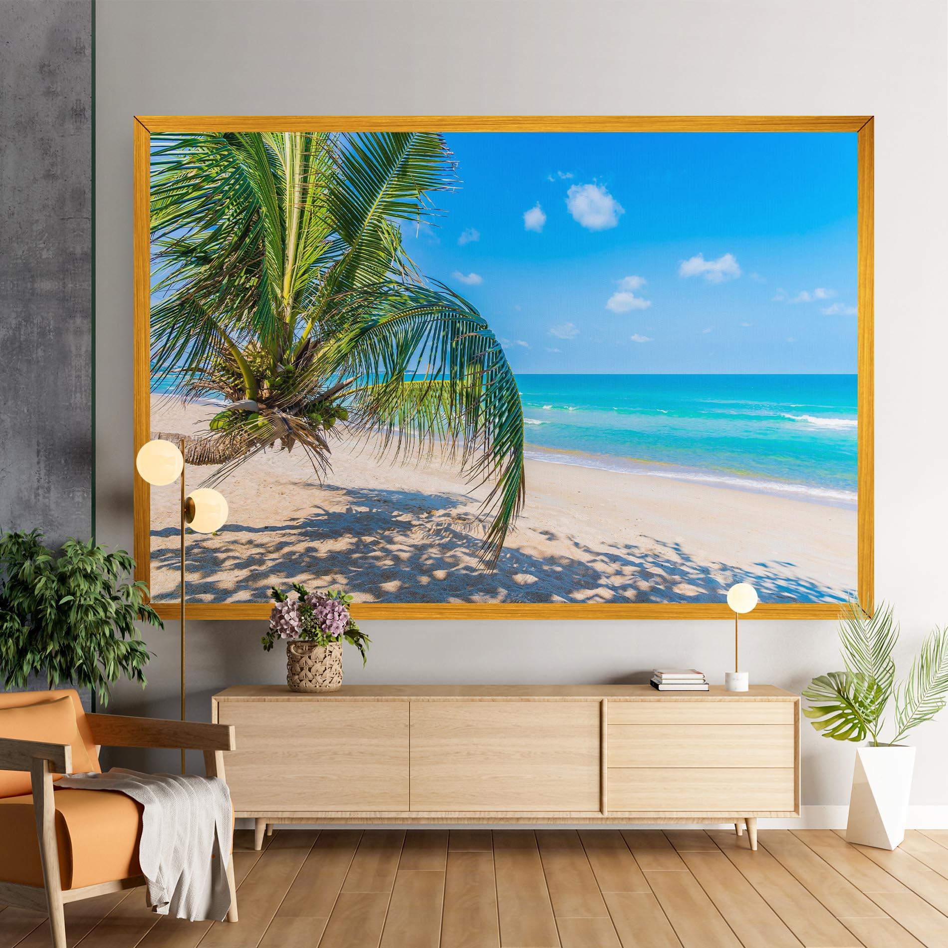 Leinwandbild Tropical Beach View mockup 9