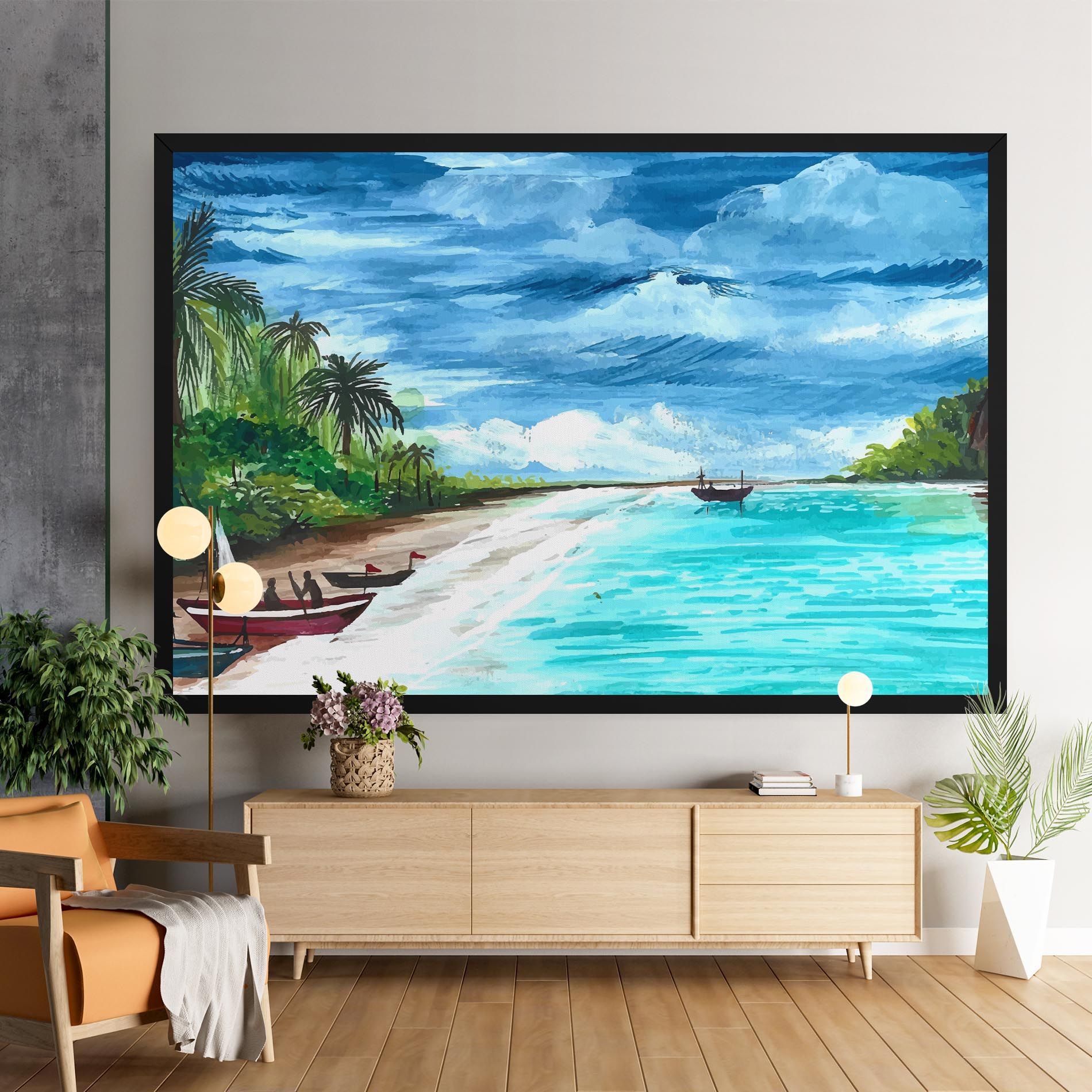 Beach Painting Art mockup 9