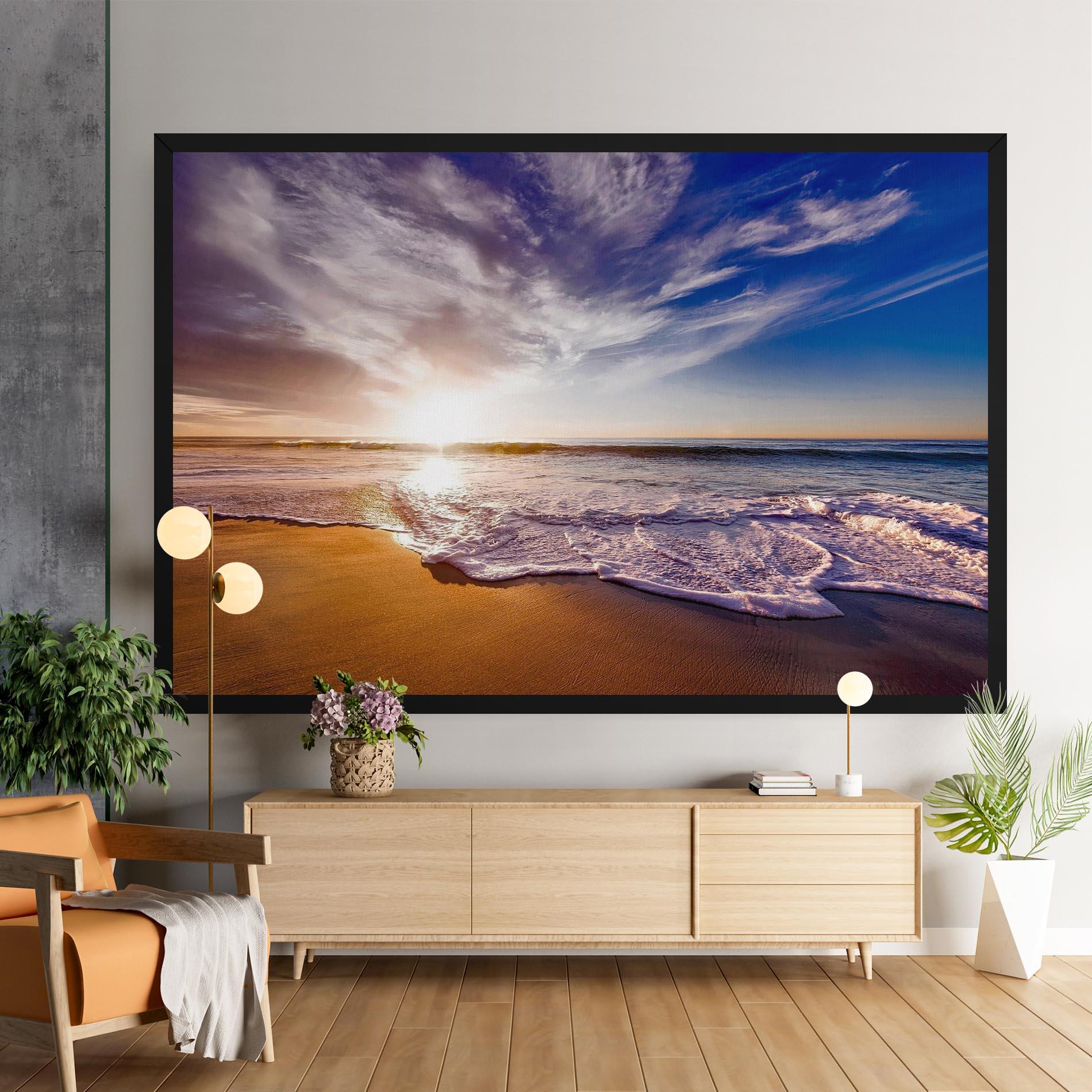 Leinwandbild Beach Sunrise mockup 9