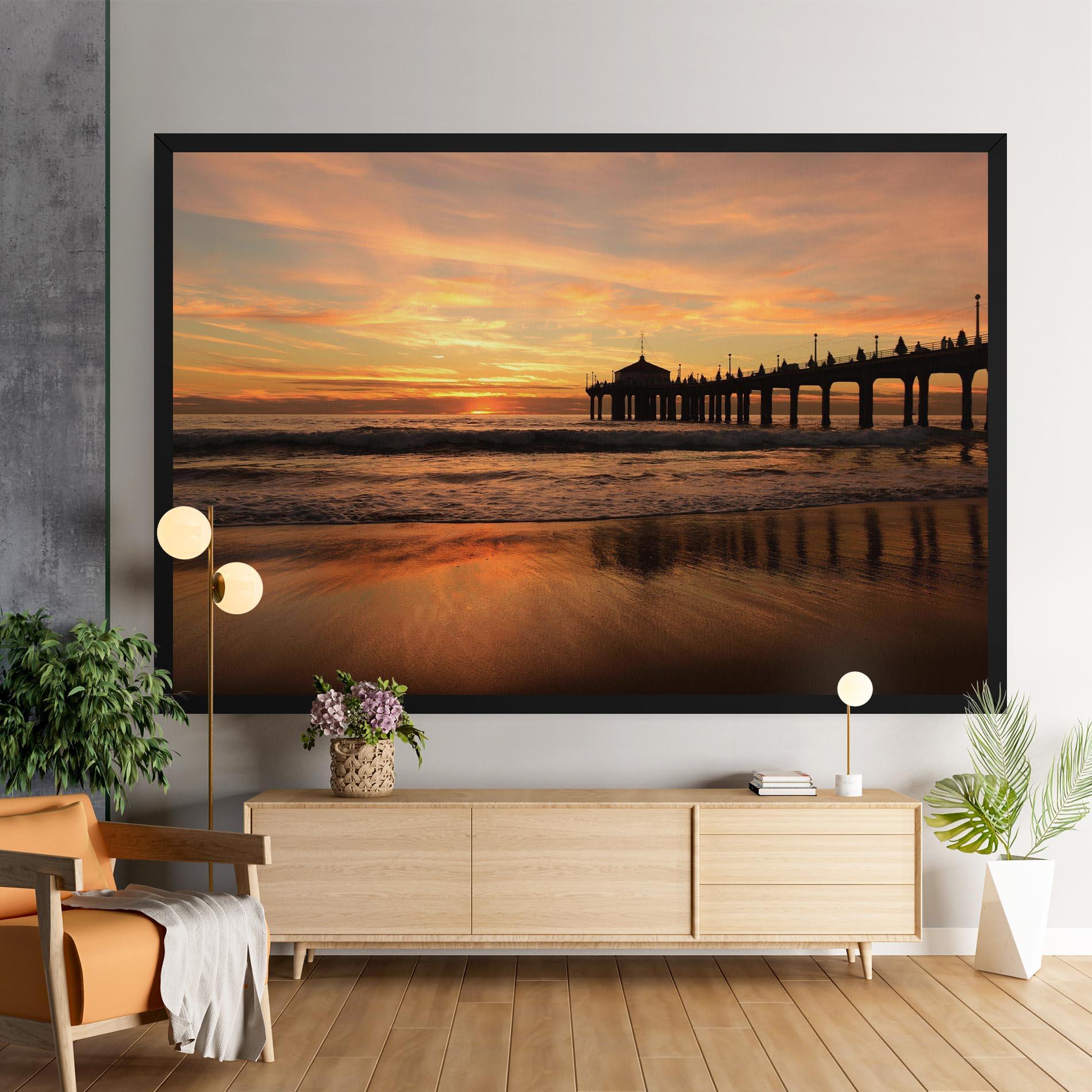 Leinwandbild Beach Sunset View mockup 9