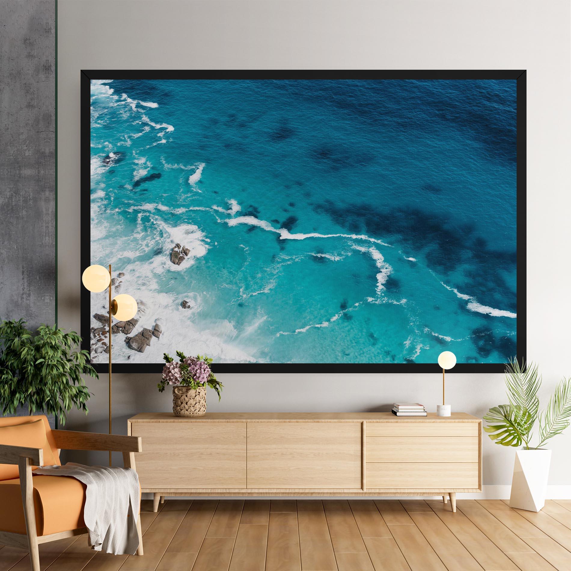 Leinwandbild Blue Water Beach mockup 9