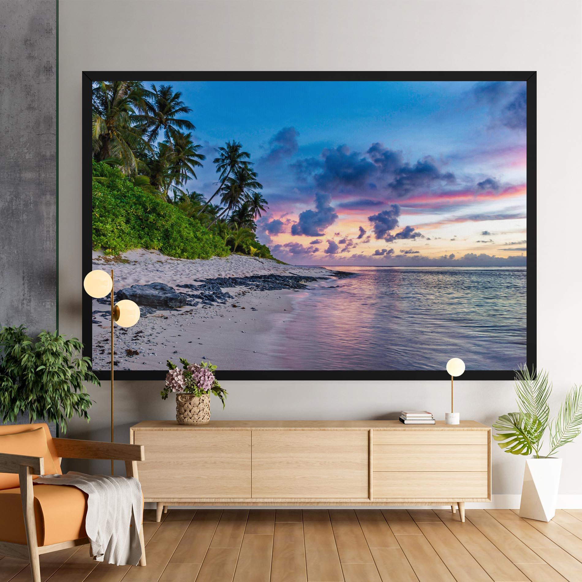 Leinwandbild Purple Blue Beach mockup 9