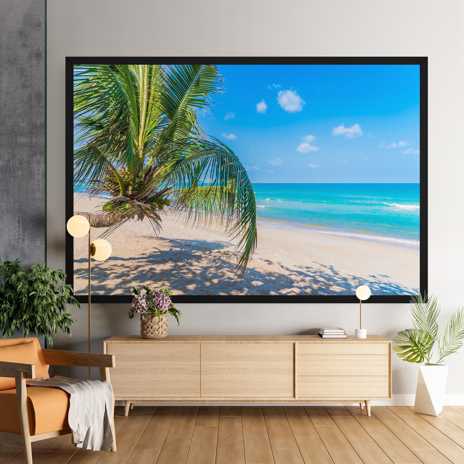 Leinwandbild Tropical Beach View mockup 9