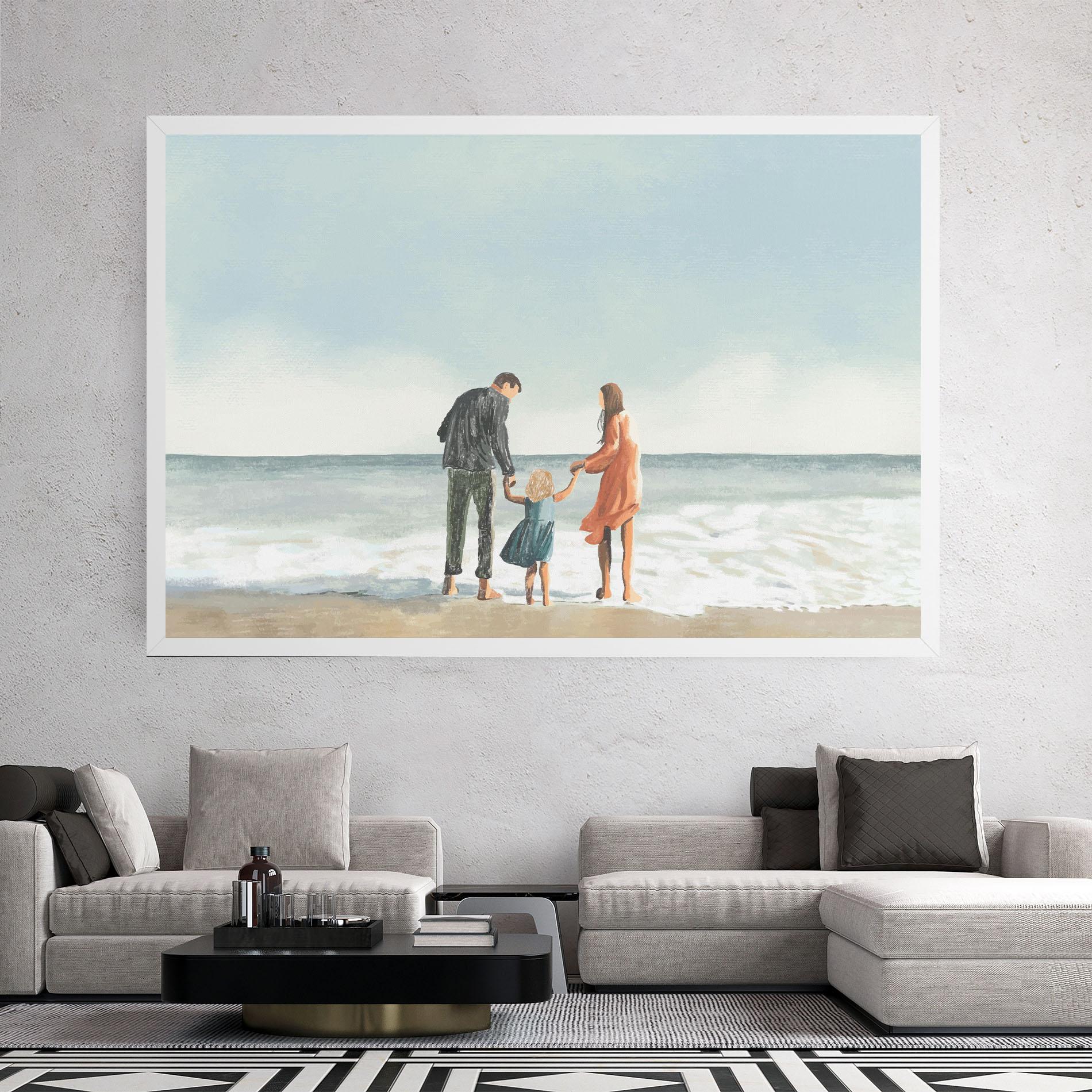 Leinwandbild Beach Family mockup 2