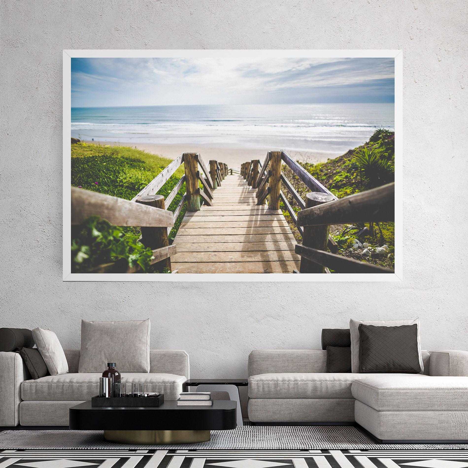 Leinwandbild Beach Road mockup 2