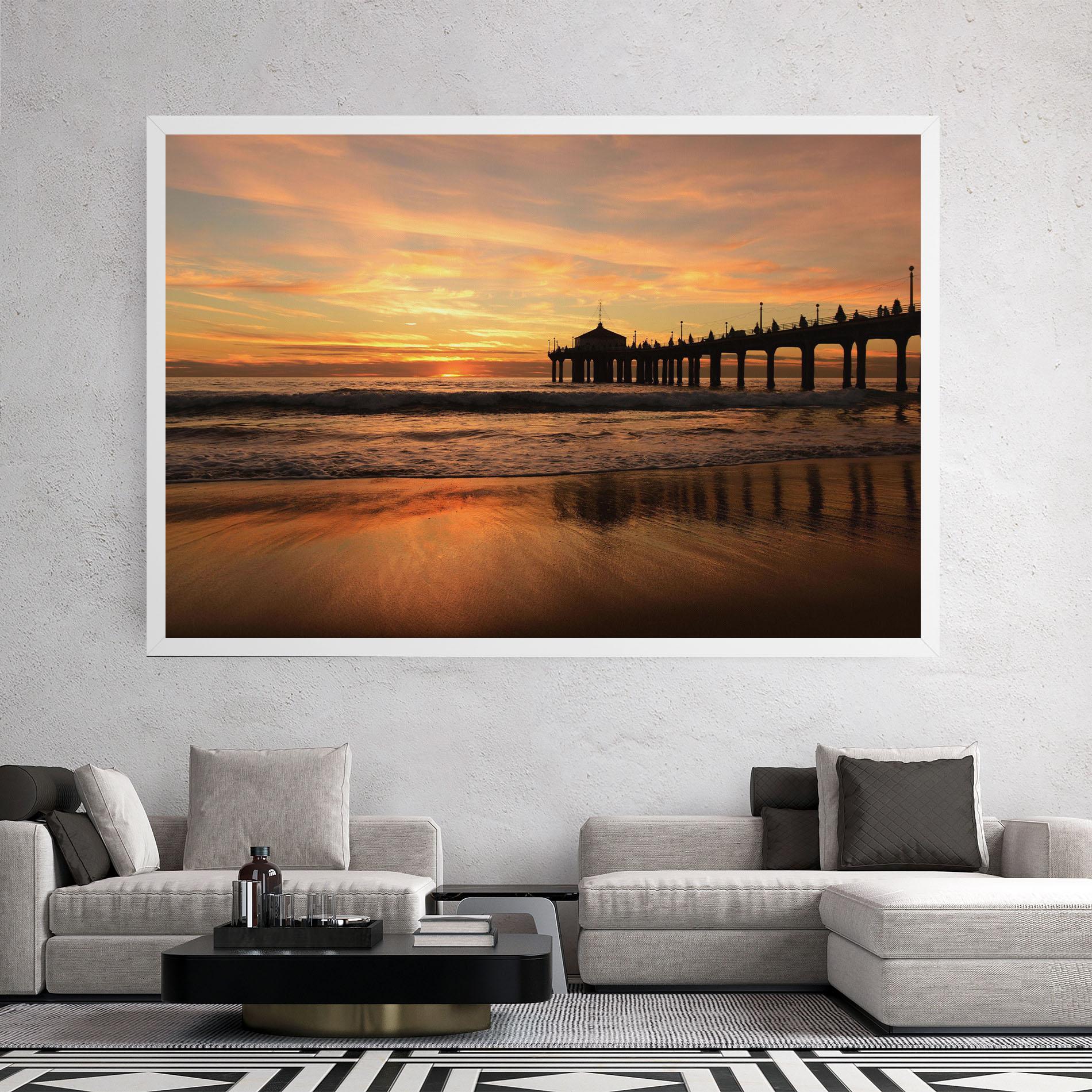 Leinwandbild Beach Sunset View mockup 2