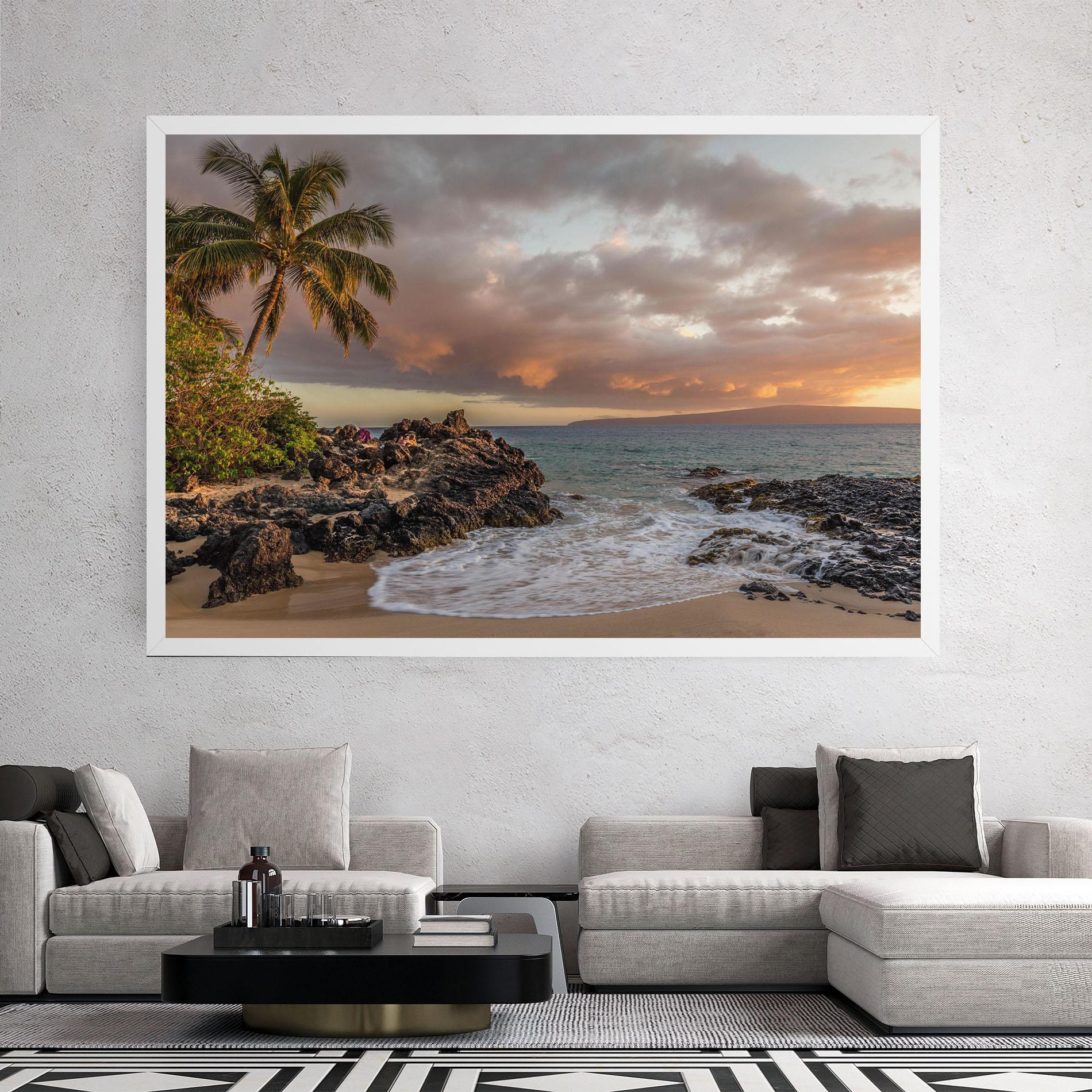 Leinwandbild Beautiful Beach Landscape mockup 2