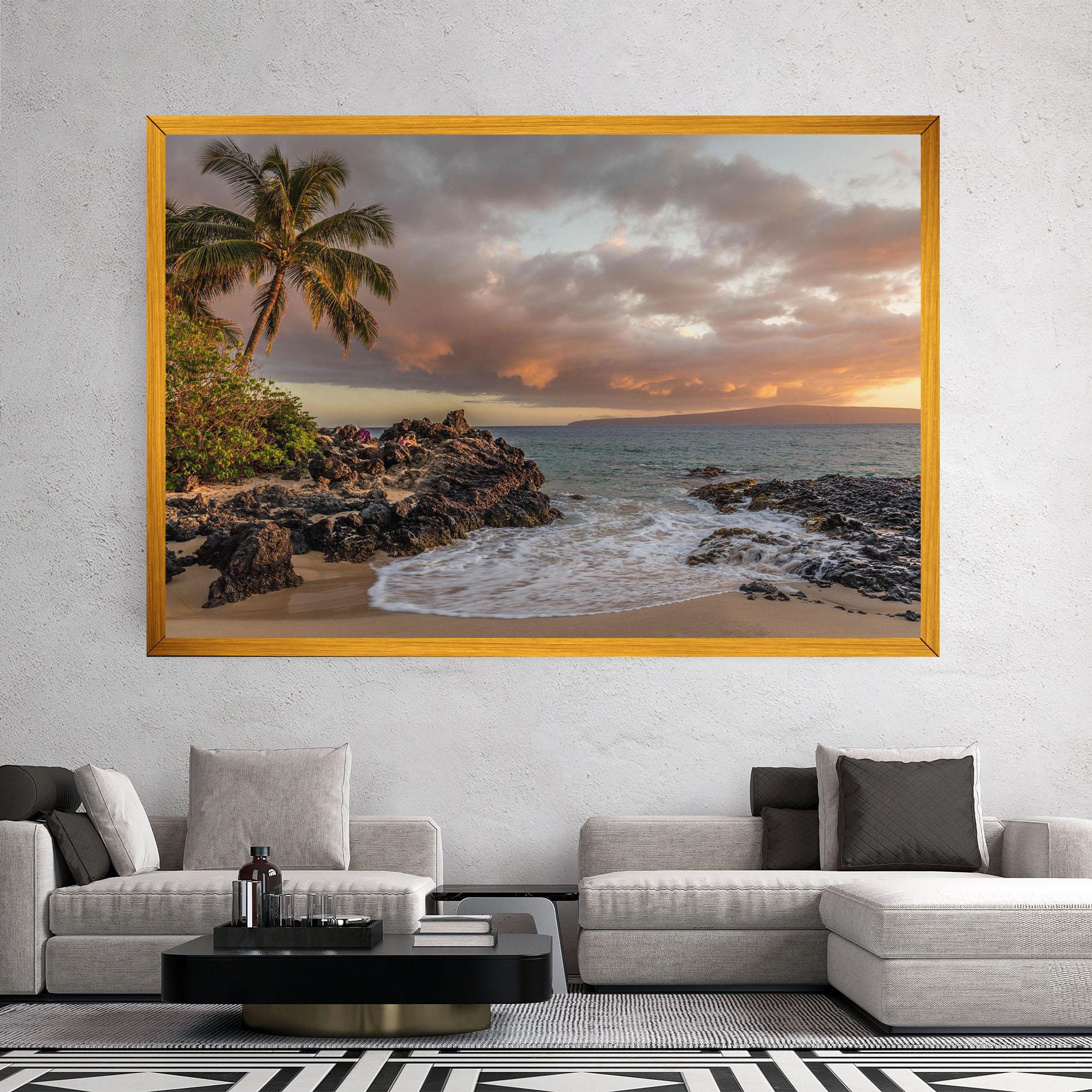 Leinwandbild Beautiful Beach Landscape mockup 2