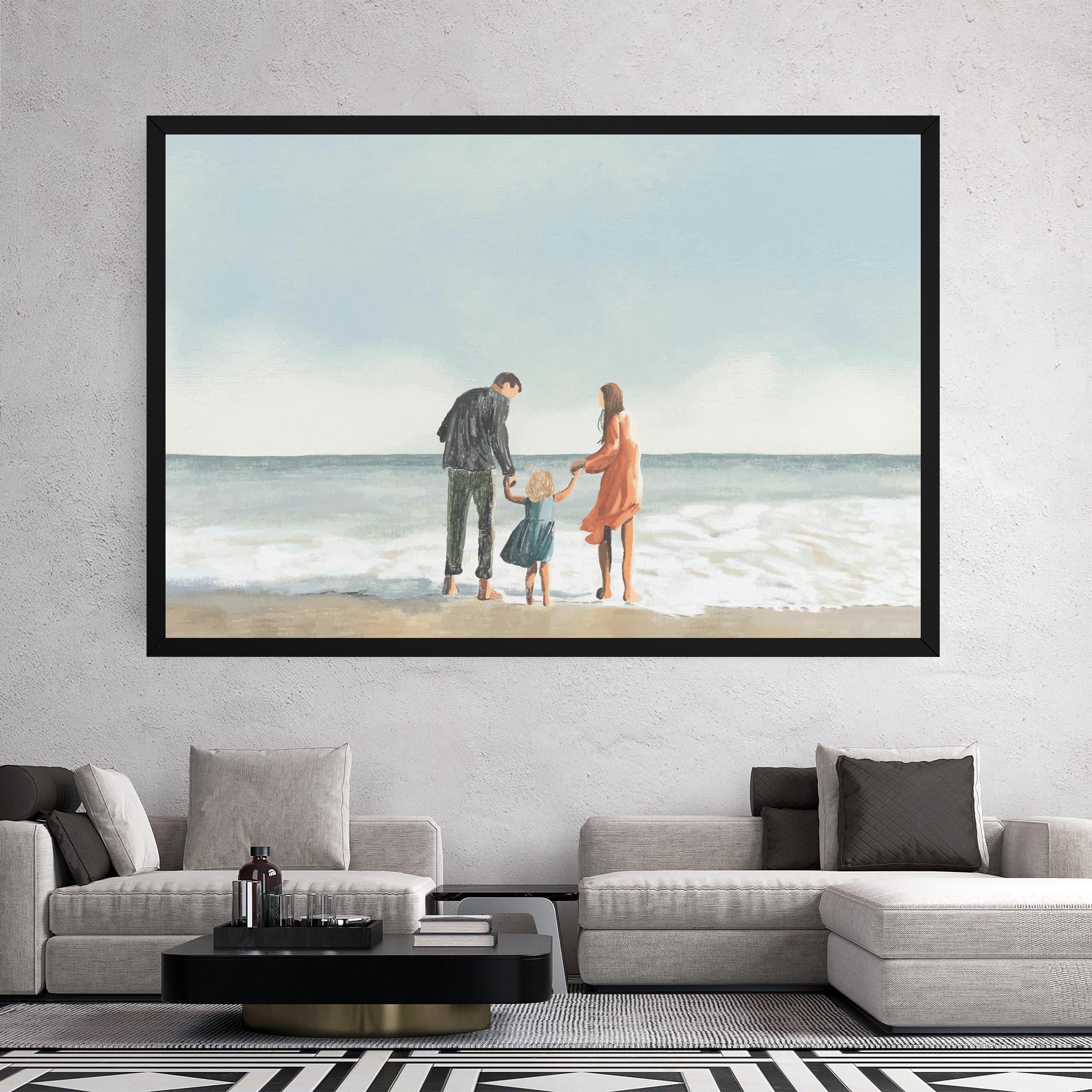 Leinwandbild Beach Family mockup 2
