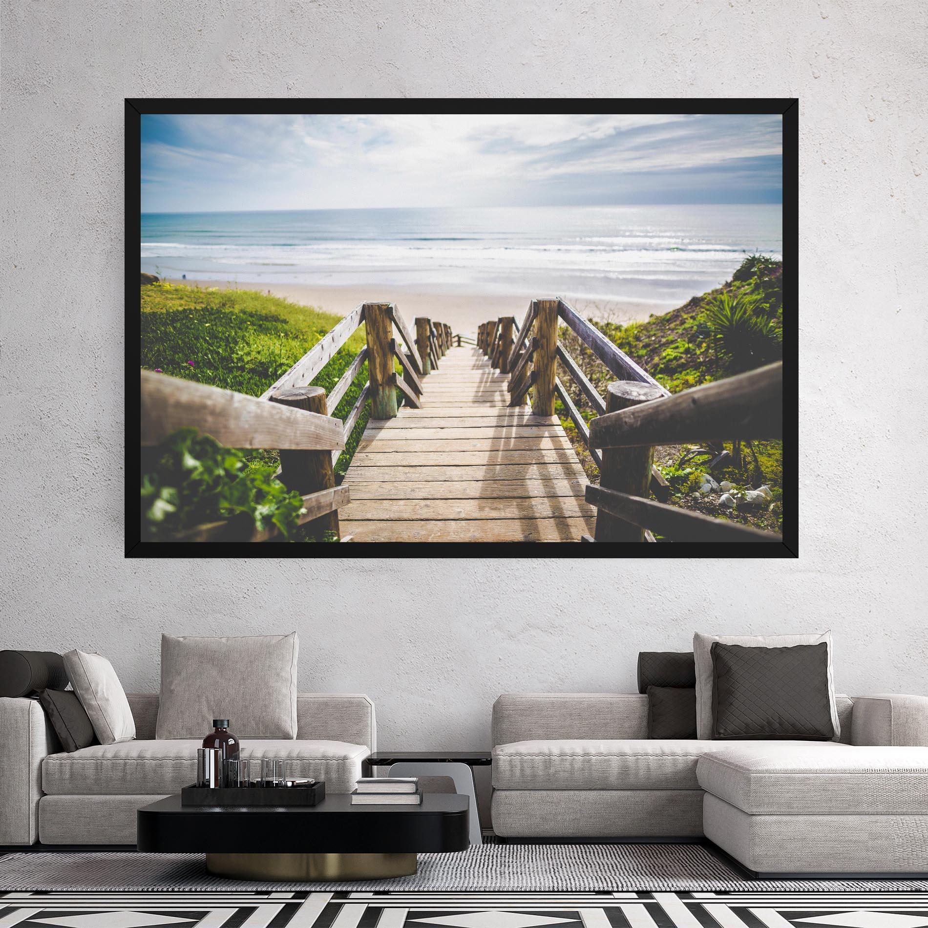 Leinwandbild Beach Road mockup 2