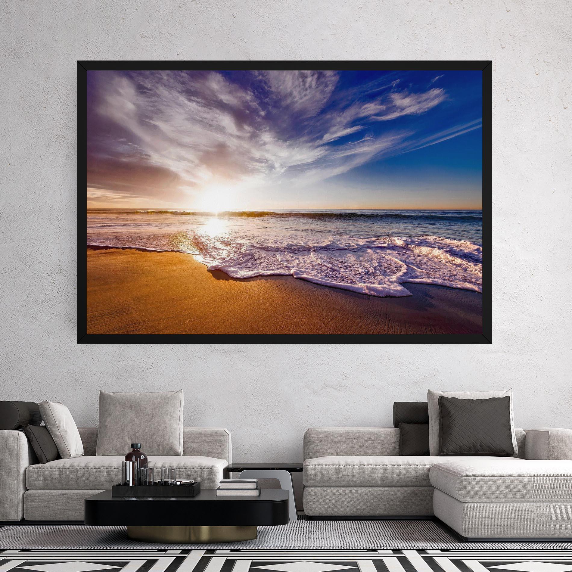 Leinwandbild Beach Sunrise mockup 2