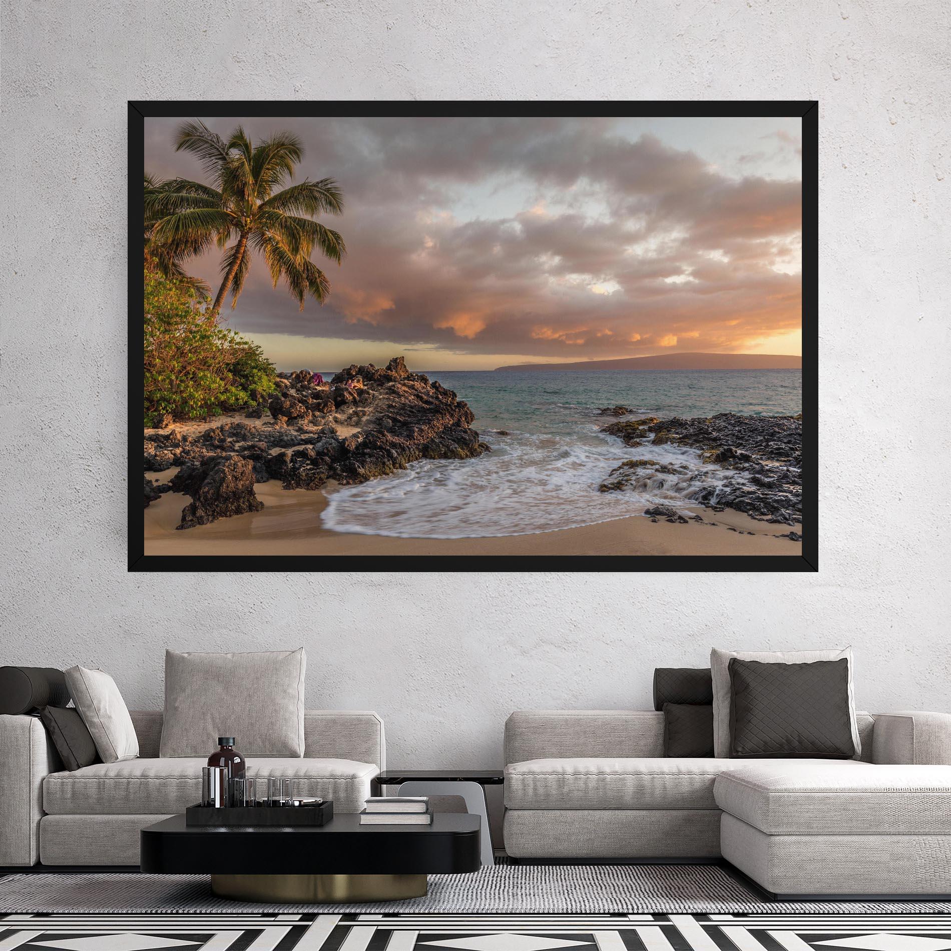 Leinwandbild Beautiful Beach Landscape mockup 2