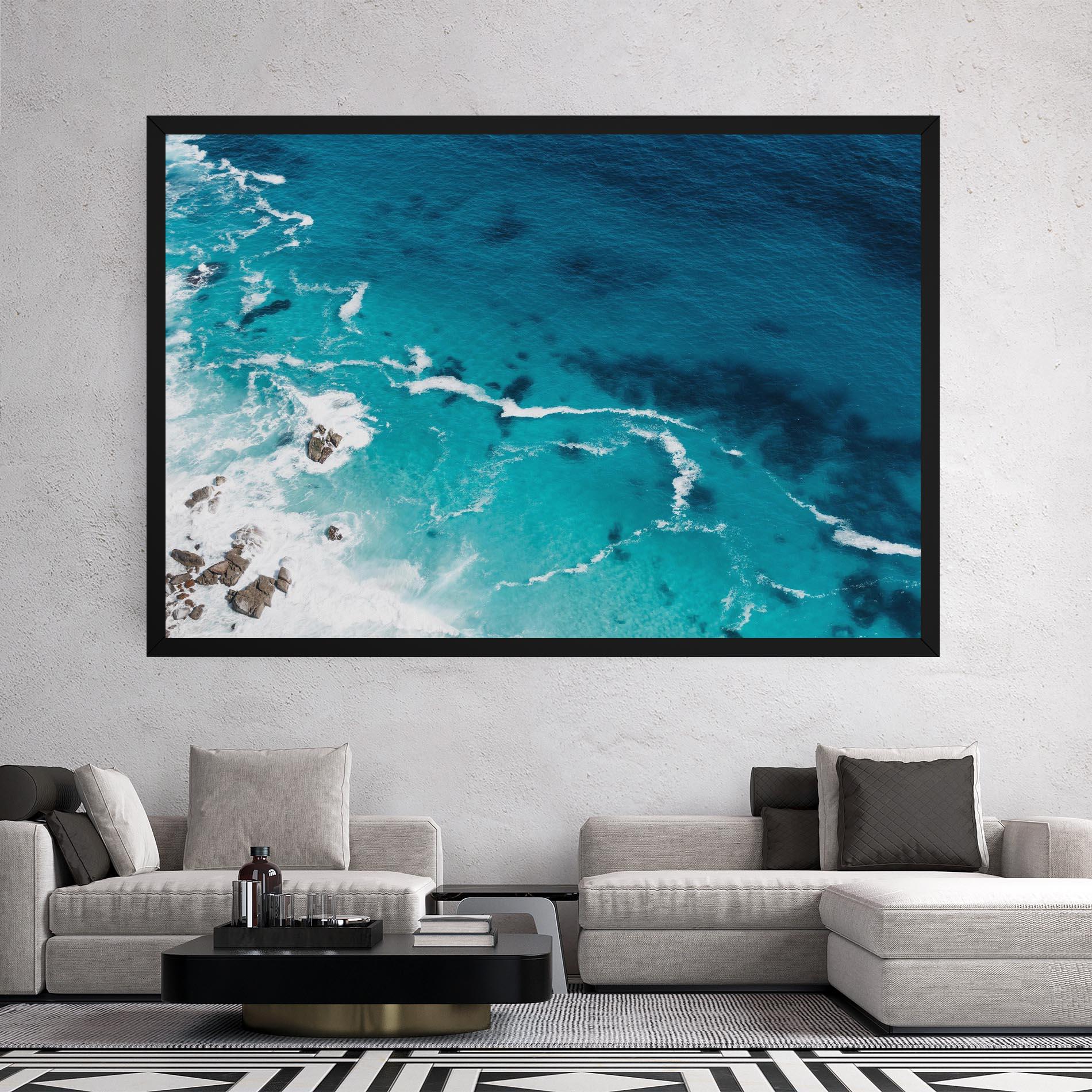 Leinwandbild Blue Water Beach mockup 2