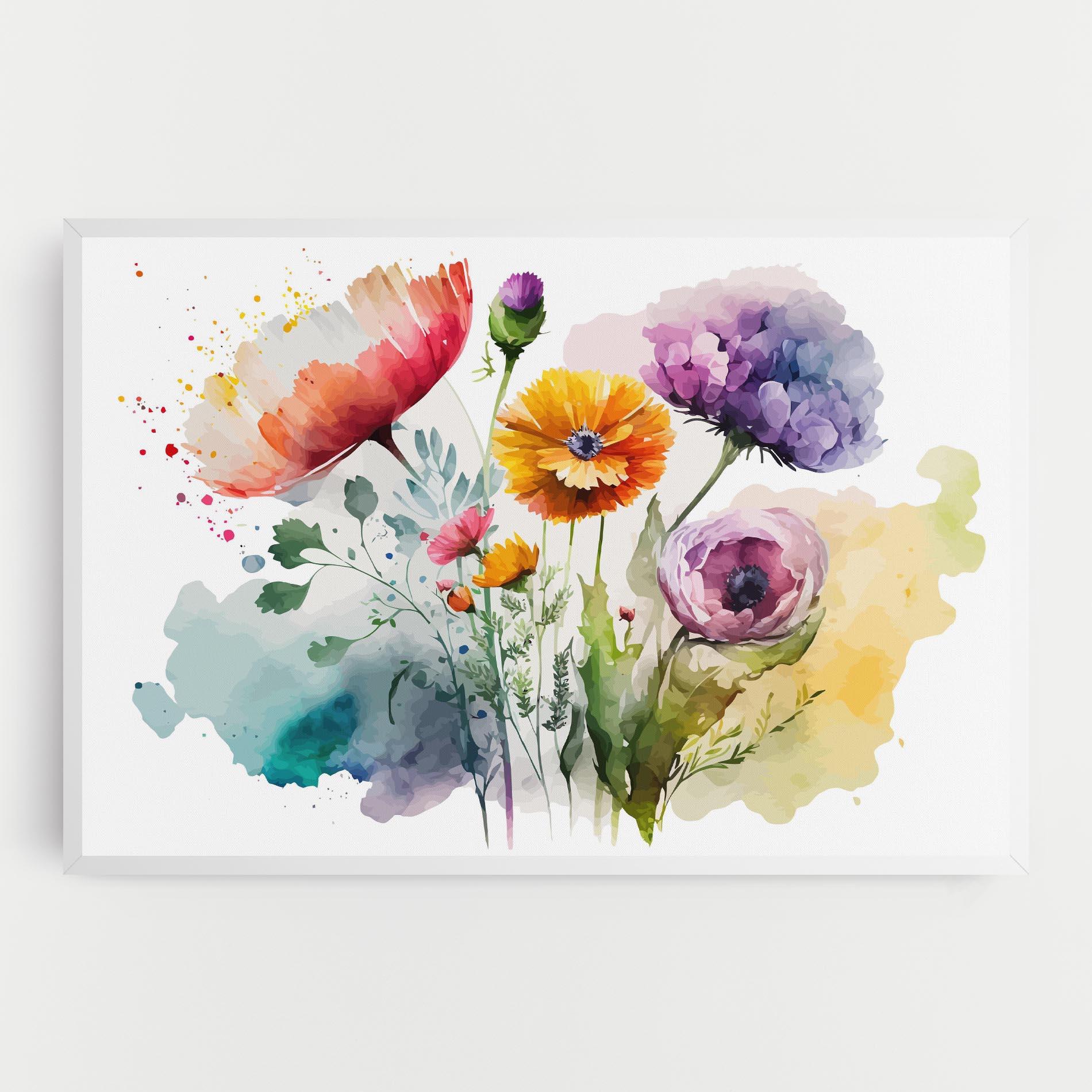 Leinwandbild Beautiful Spring Flowers mockup 0