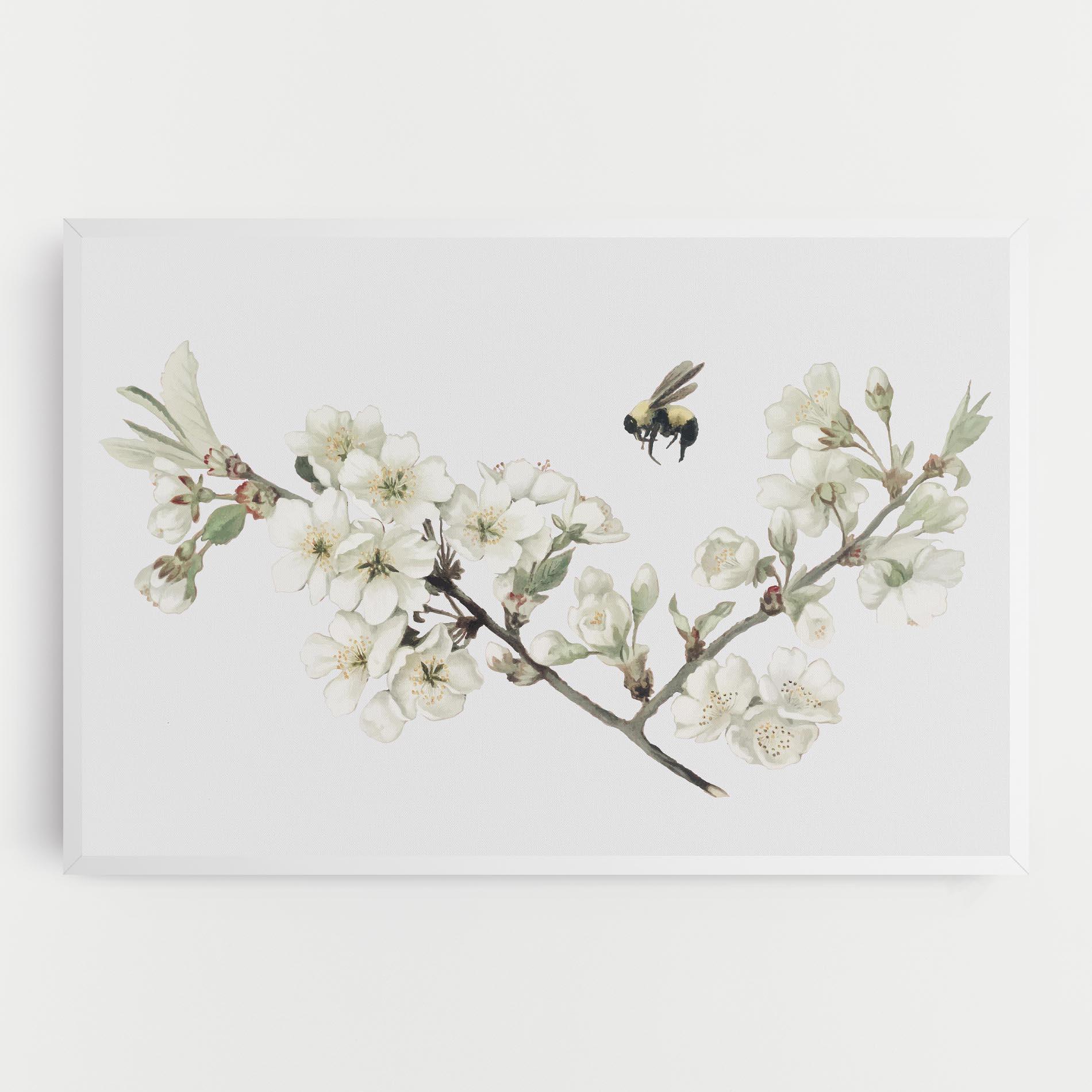Leinwandbild Bee Spring Flower mockup 0