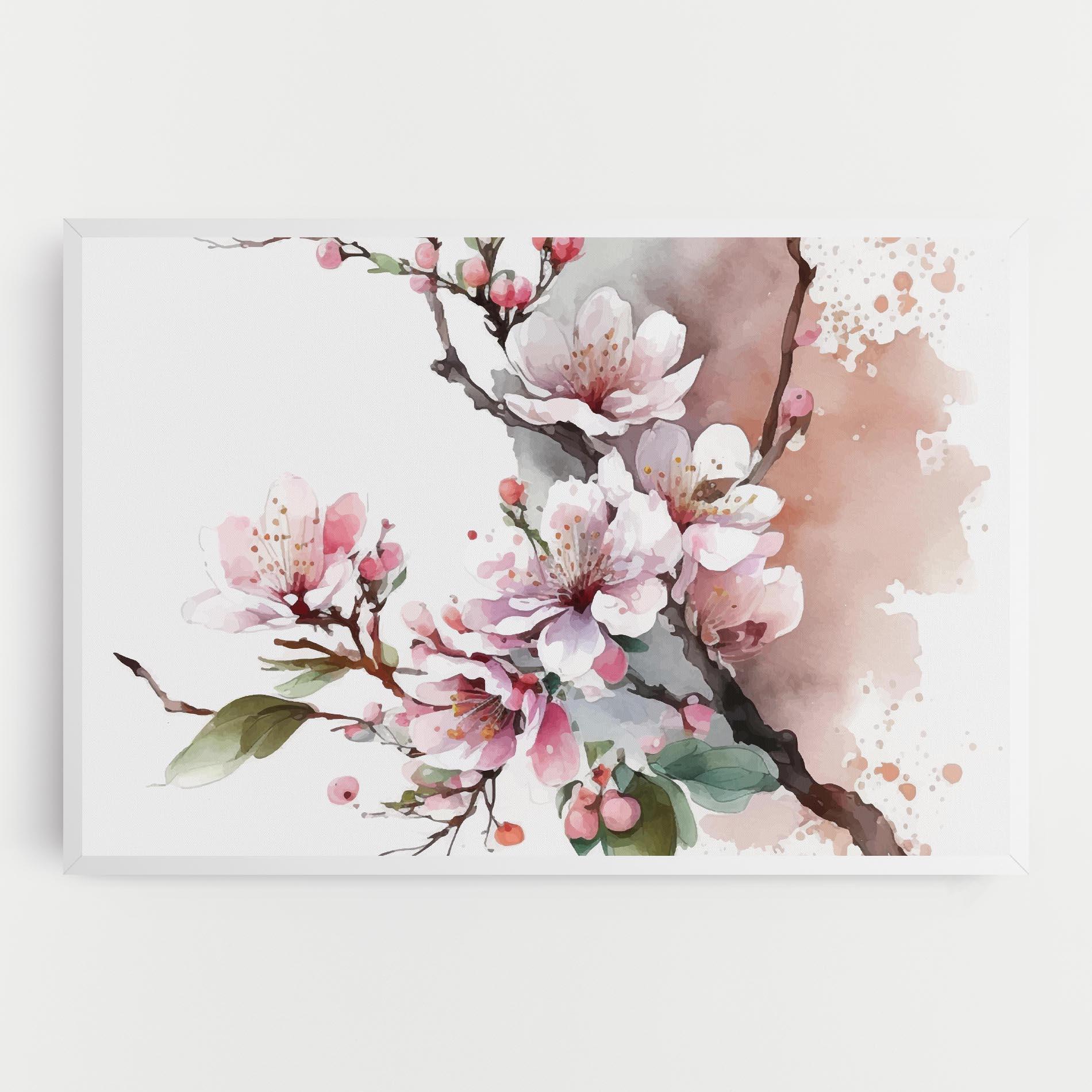 Leinwandbild Cherry Spring Flower mockup 0