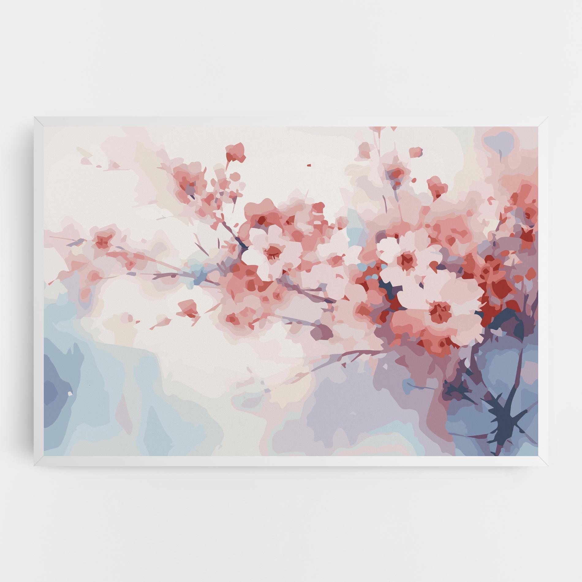 Leinwandbild Pastel Spring Flowers mockup 0