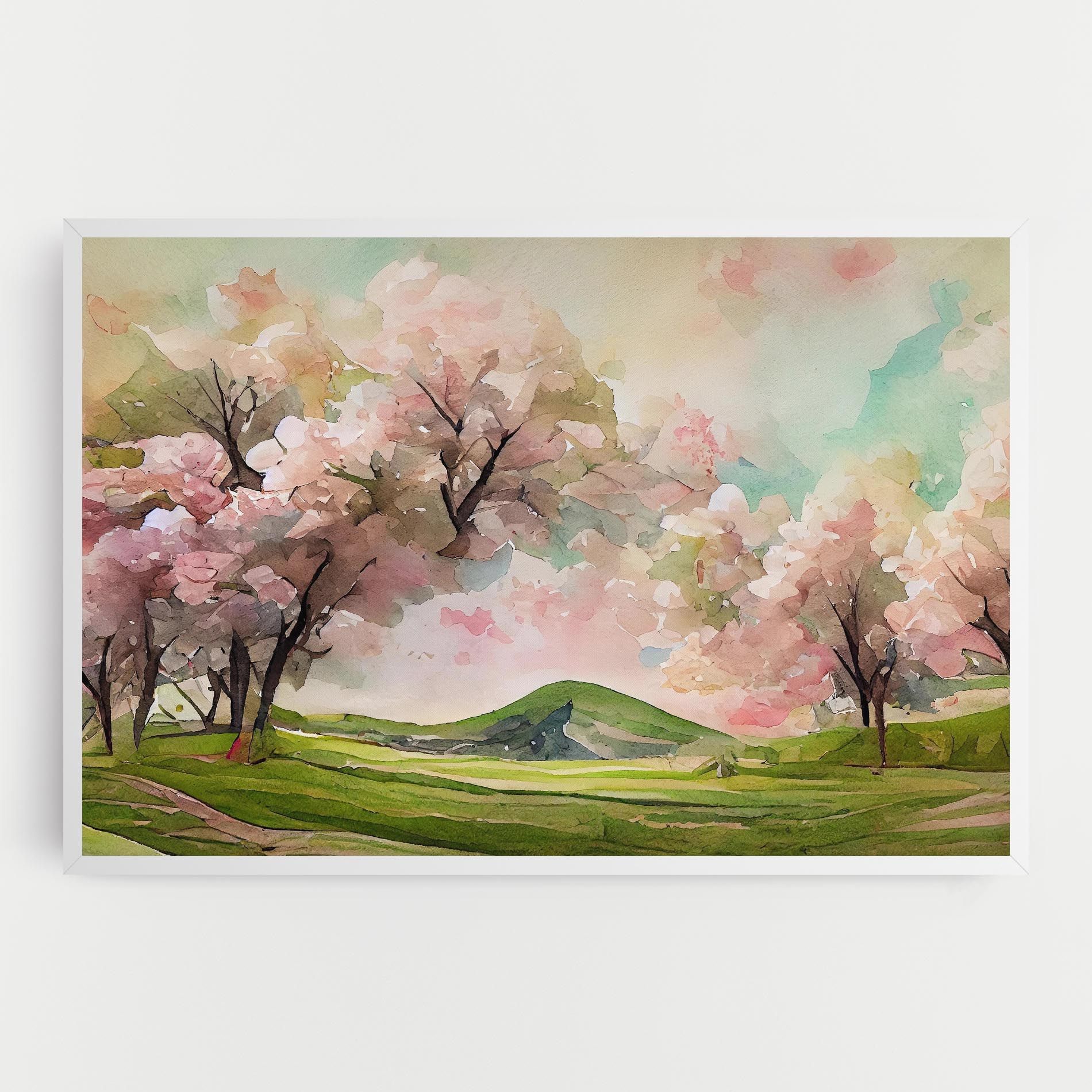 Spring Pink Trees mockup 0